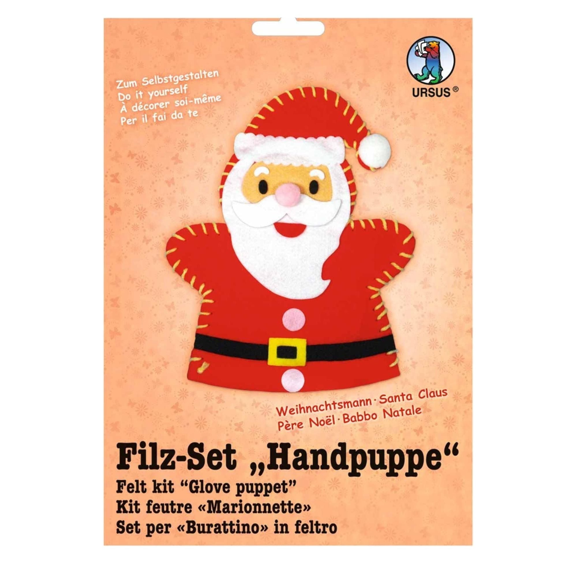 Filz - Set "Handpuppe Weihnachtsmann" Ursus - malmichmunt.com