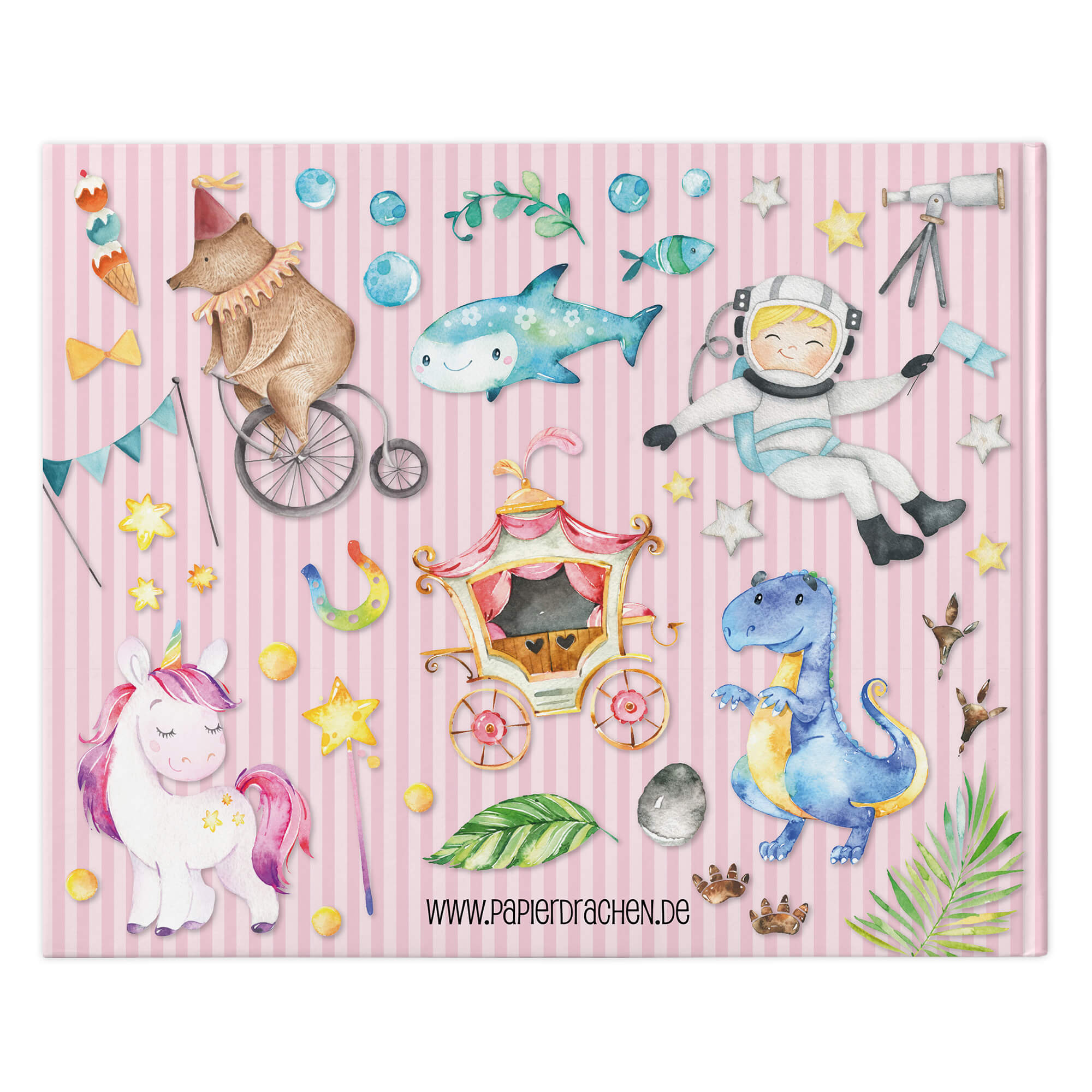 Freundebuch Kindergarten - Rosa Papierdrachen - malmichmunt.com
