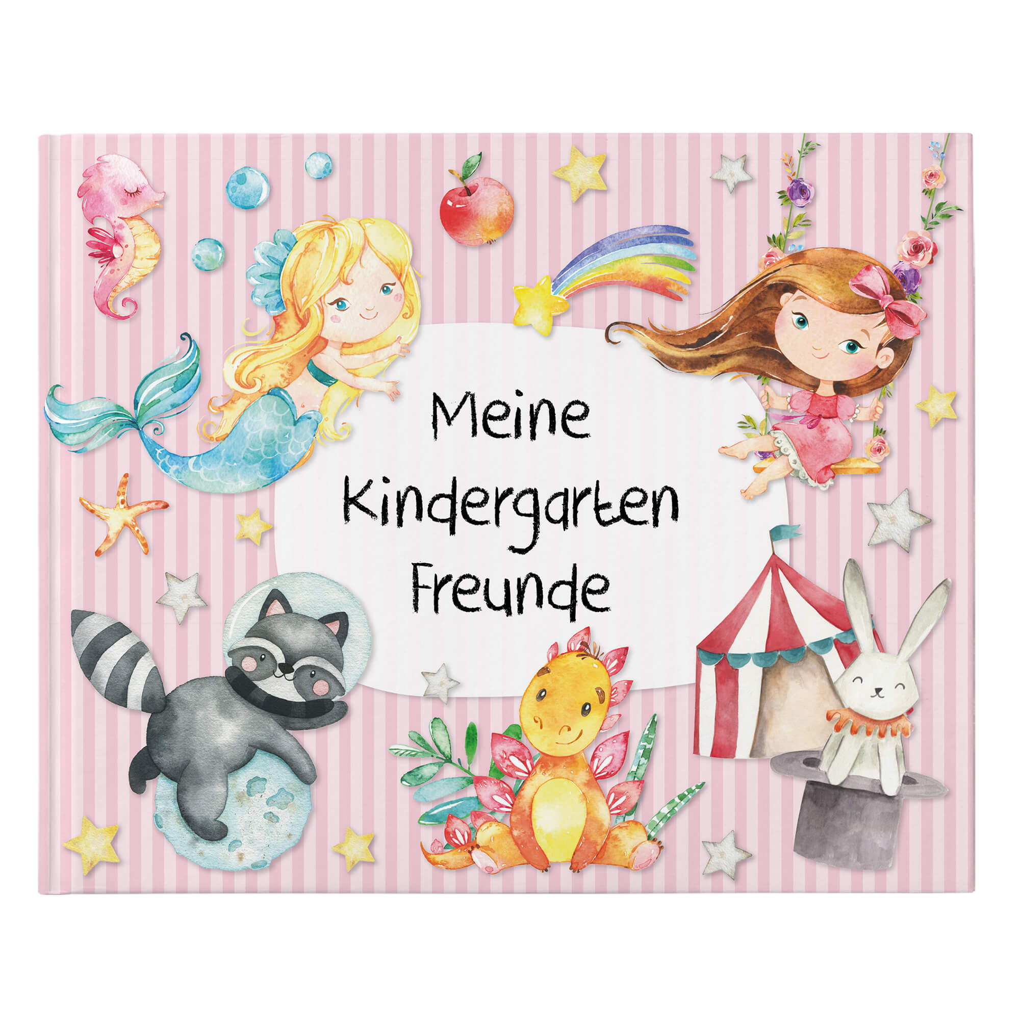 Freundebuch Kindergarten - Rosa Papierdrachen - malmichmunt.com