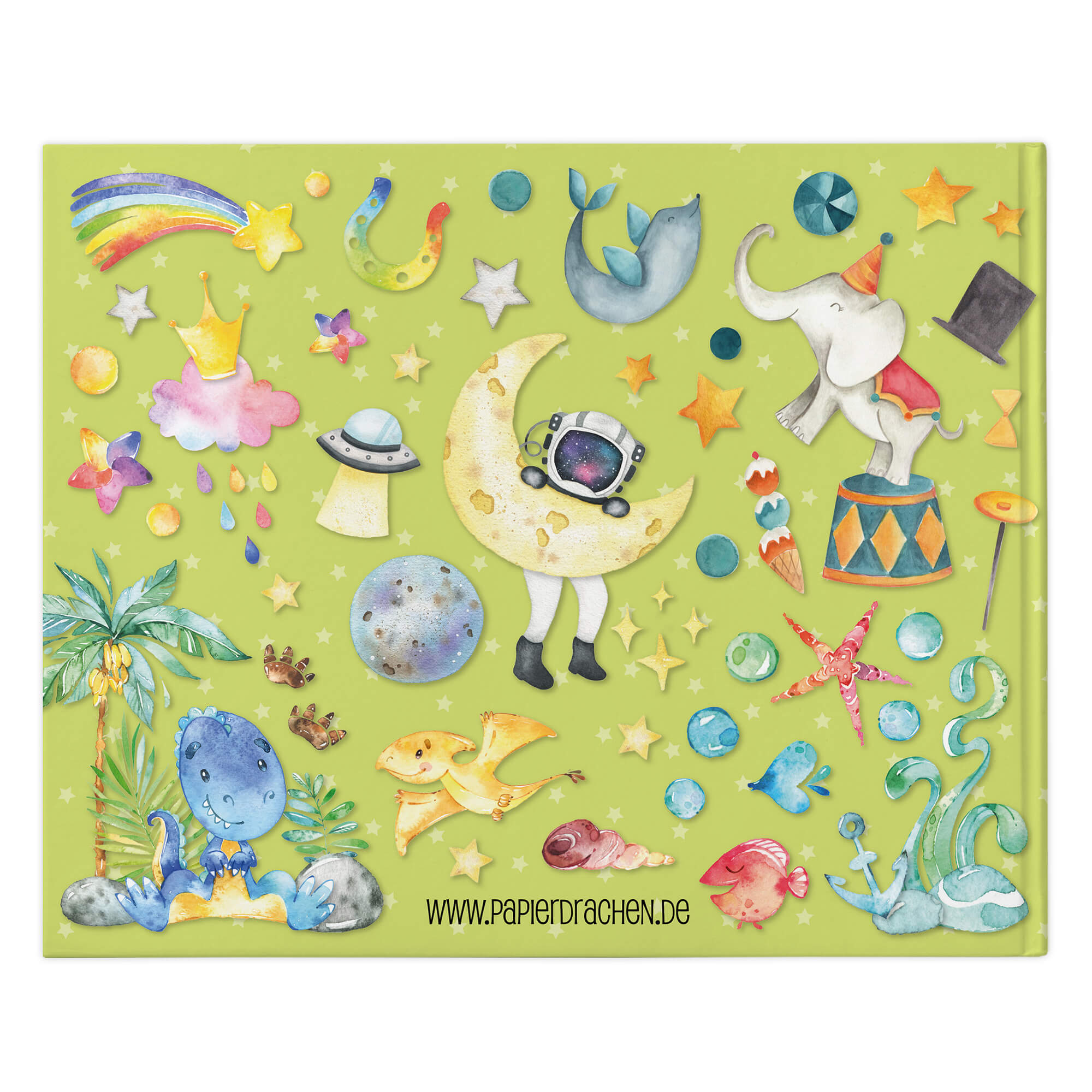 Freundebuch Schule - Grün Papierdrachen - malmichmunt.com