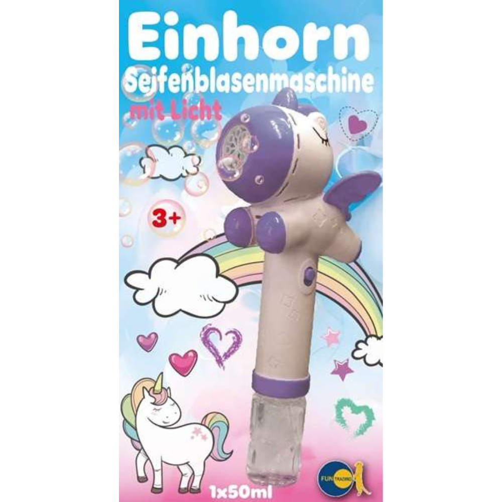 Funtrading - Seifenblasenmaschine Einhorn lila Funtrading - malmichmunt.com