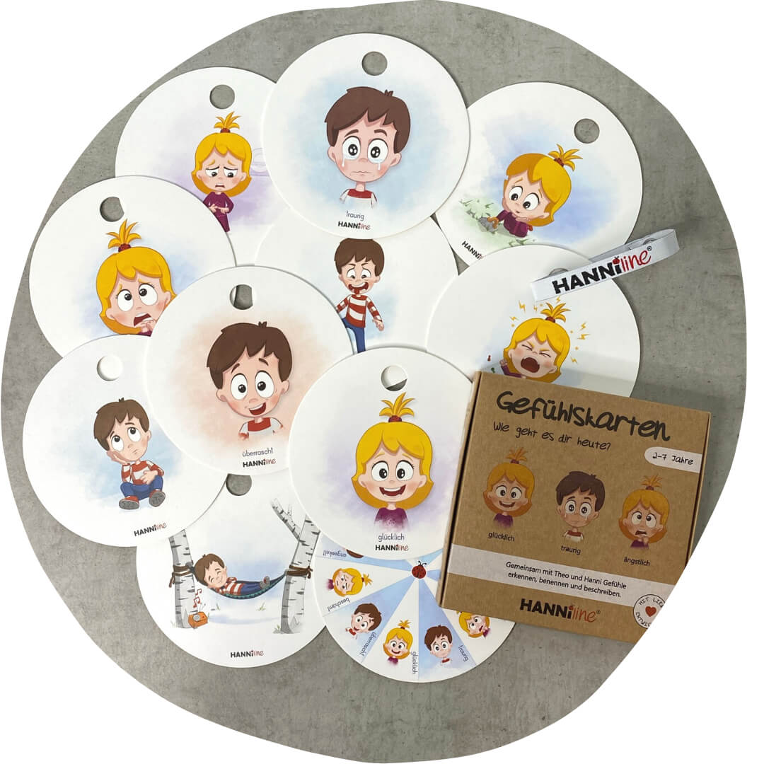Gefühlskarten (2 - 7 Jahre) HANNIline - malmichmunt.com
