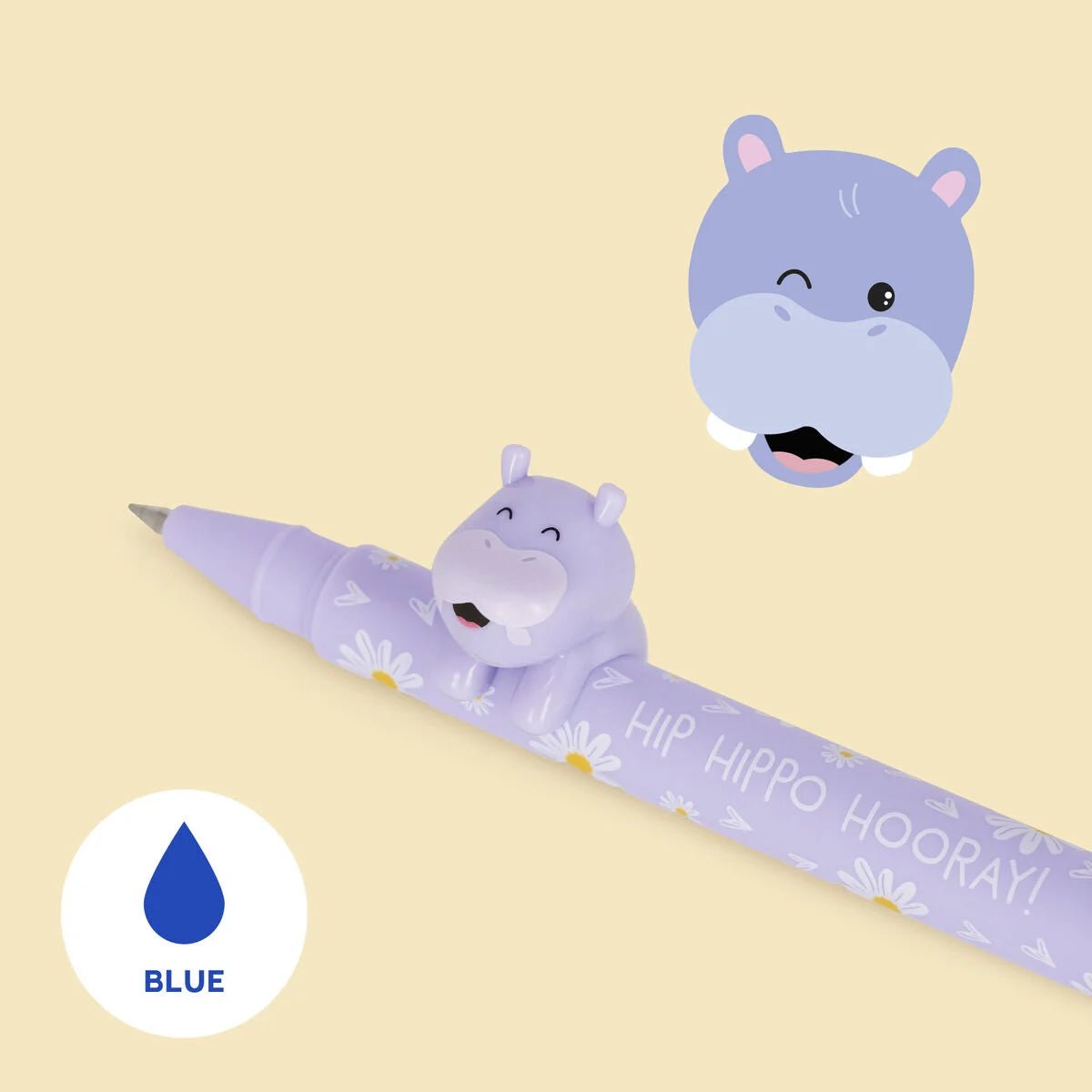 Gelstift Lovely Friends - Hippo Legami - malmichmunt.com