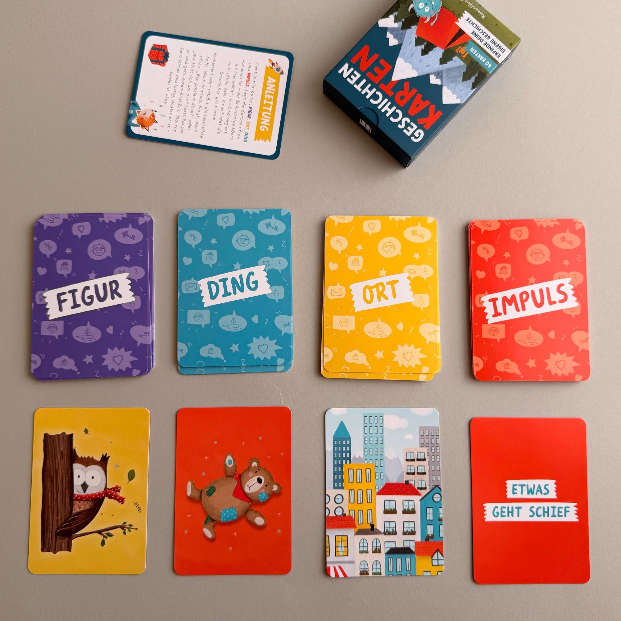 Geschichtenkarten - Kartenspiel für Kinder Rüsselfuchs - malmichmunt.com