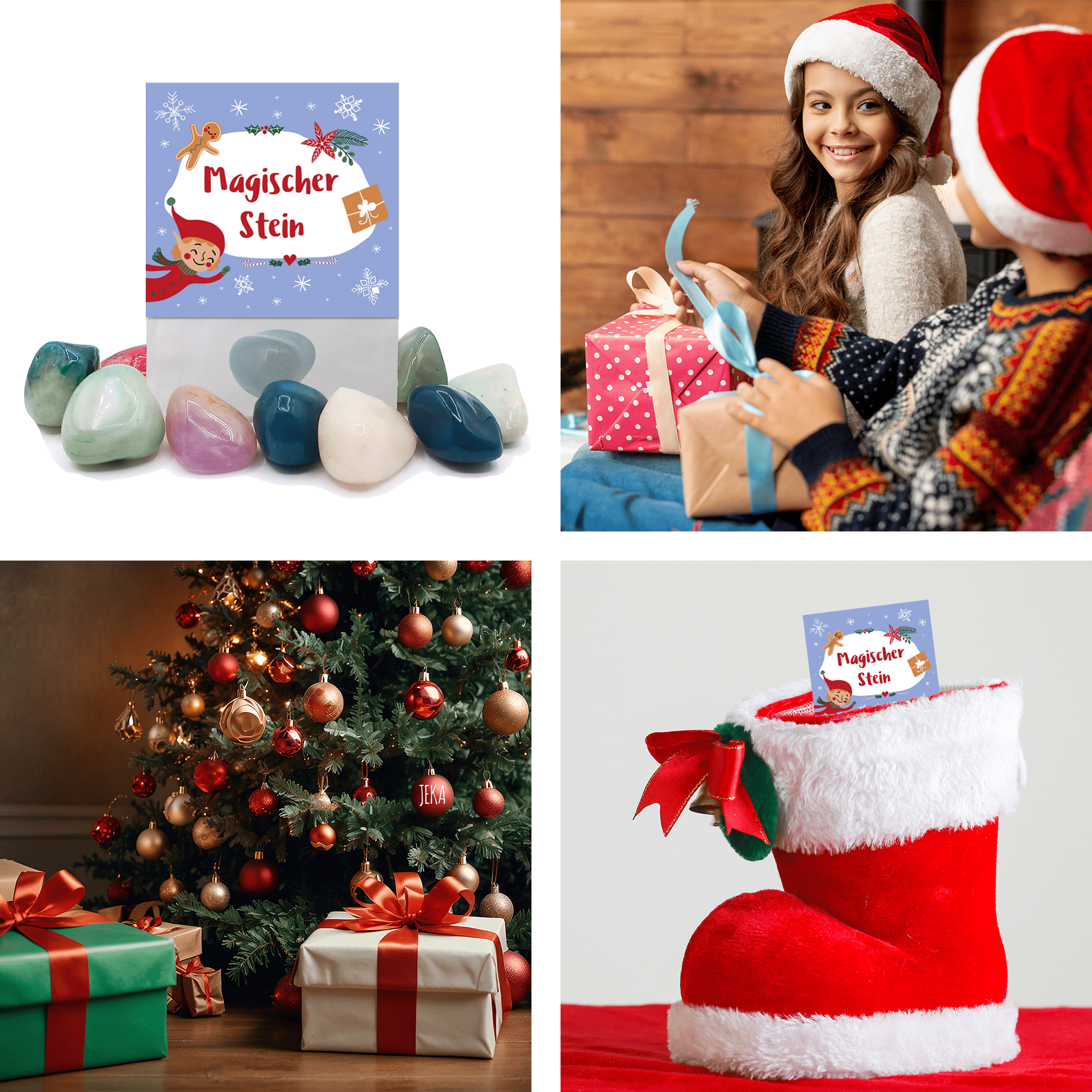 Glücksstein Weihnachten (Elf) Jeka - malmichmunt.com