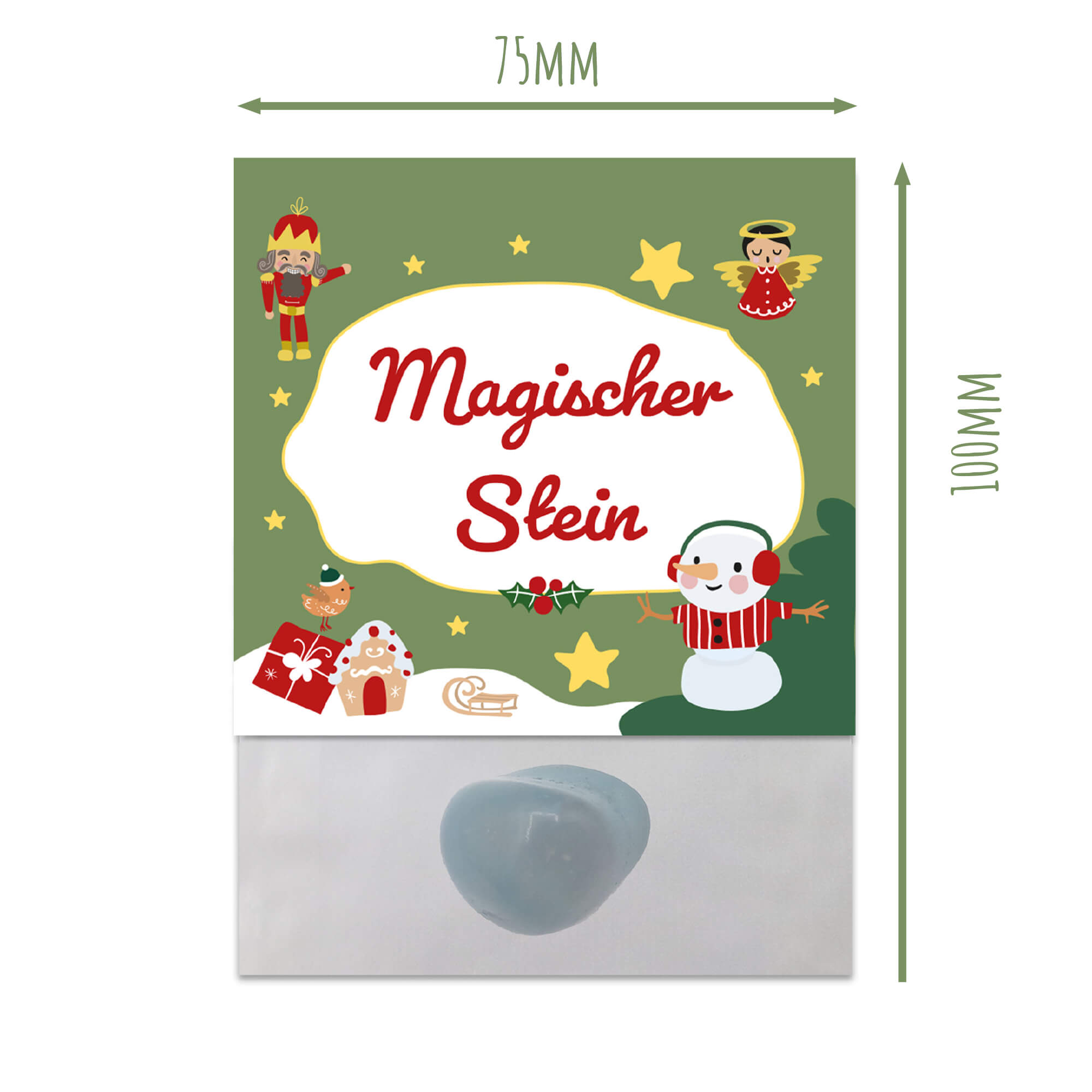 Glücksstein Weihnachten (Grün) Jeka - malmichmunt.com