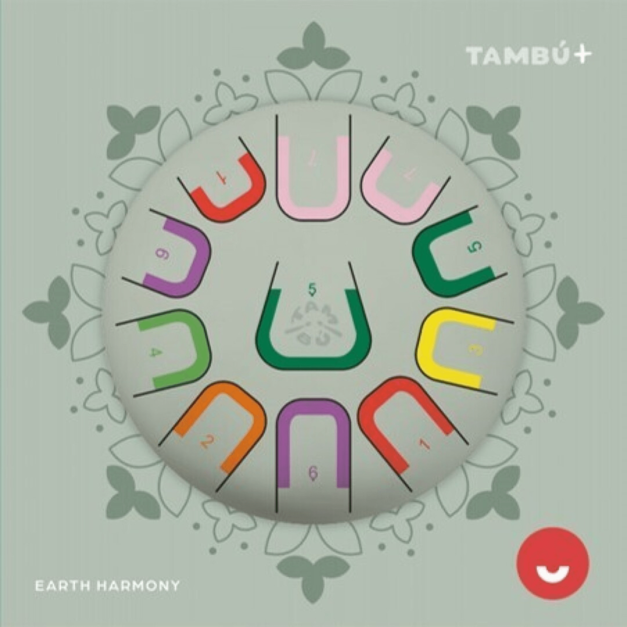 Große Zungentrommel Tambu Steel Drum - Earth Harmony (Green) JuegaConmigo - malmichmunt.com