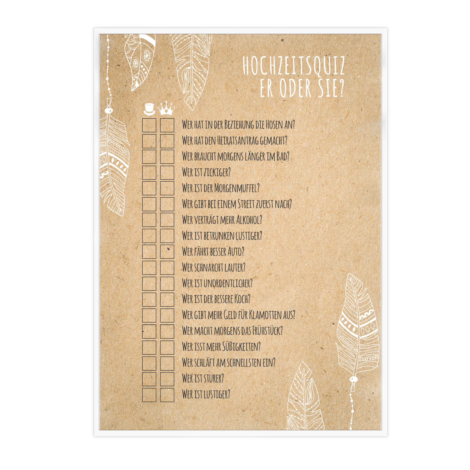 Hochzeitsquiz - Design Boho Jeka - malmichmunt.com
