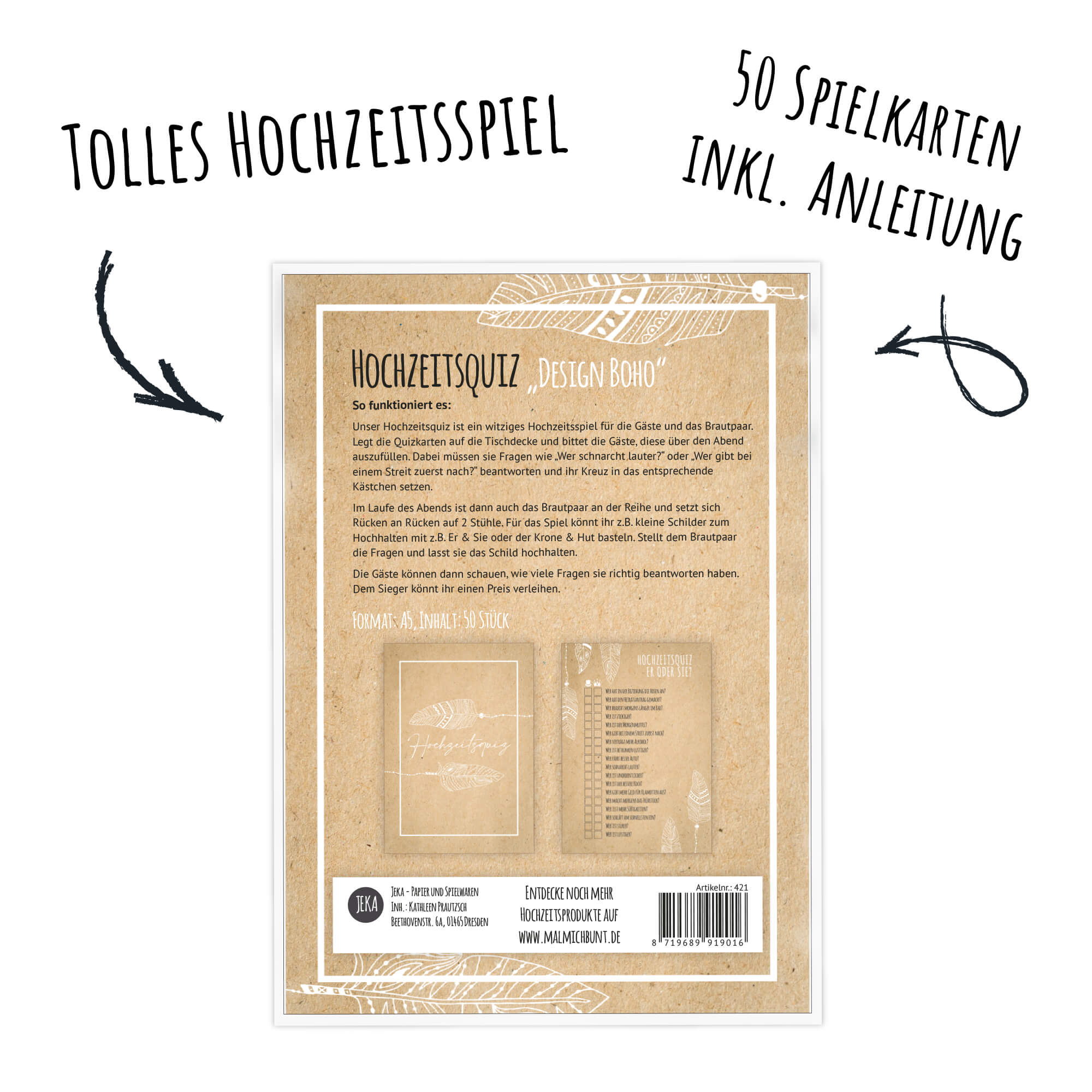 Hochzeitsquiz - Design Boho Jeka - malmichmunt.com
