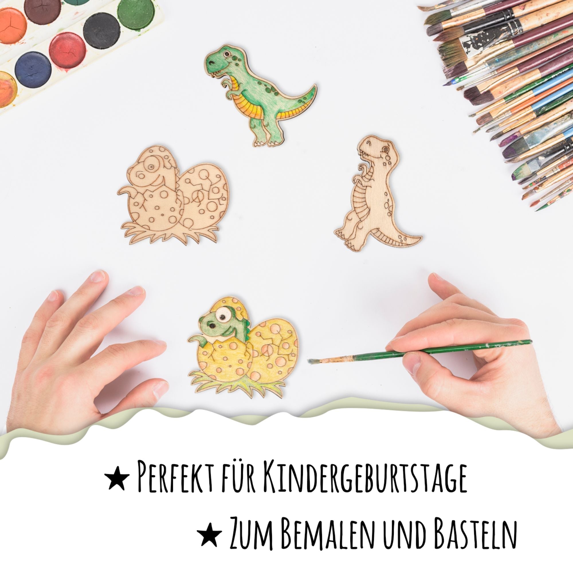 Holzteile zum Bemalen Dino - Mix Jeka - malmichmunt.com