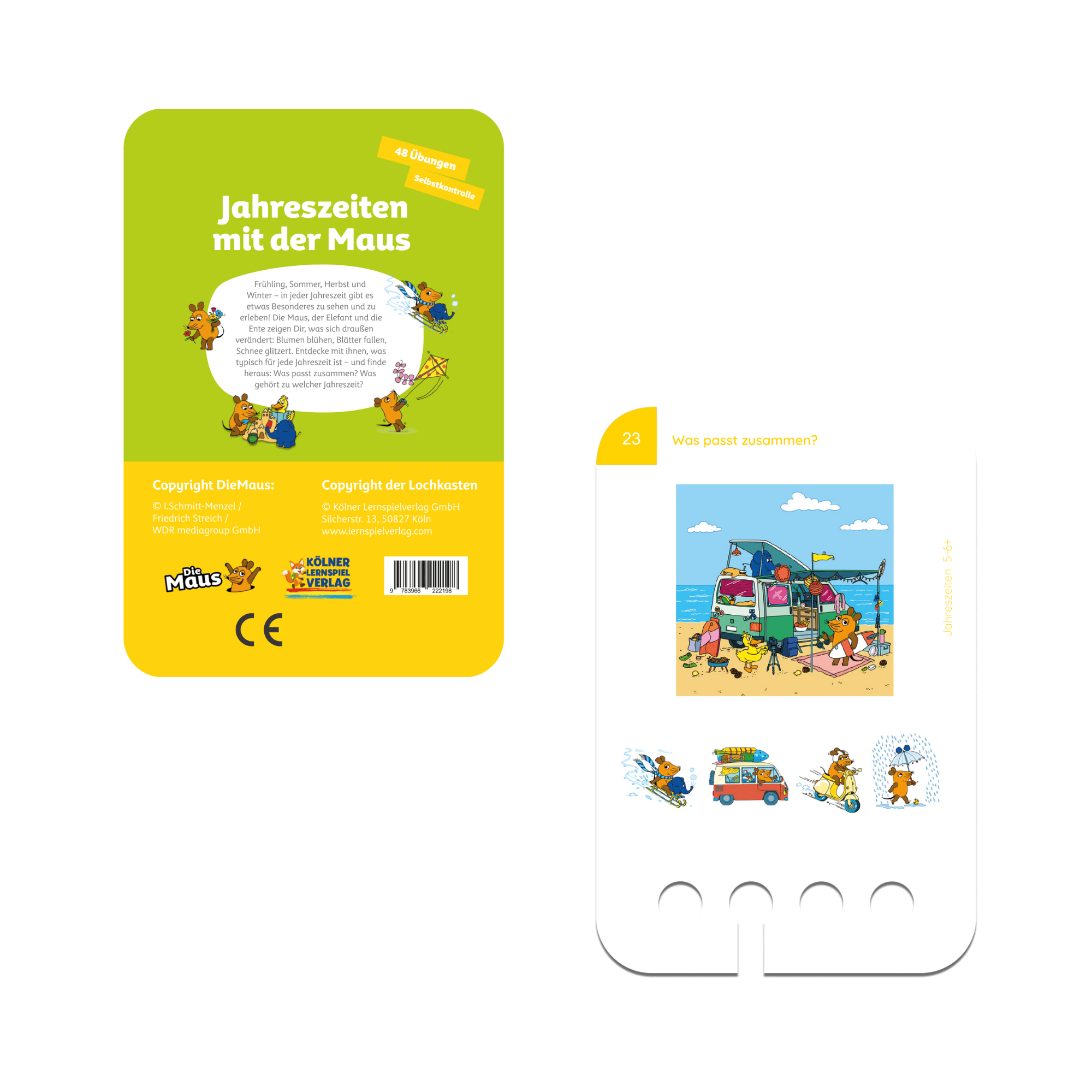 Jahreszeiten mit der Maus 5 - 6+ - Übungen für den Lochkasten Lernspielverlag - malmichmunt.com