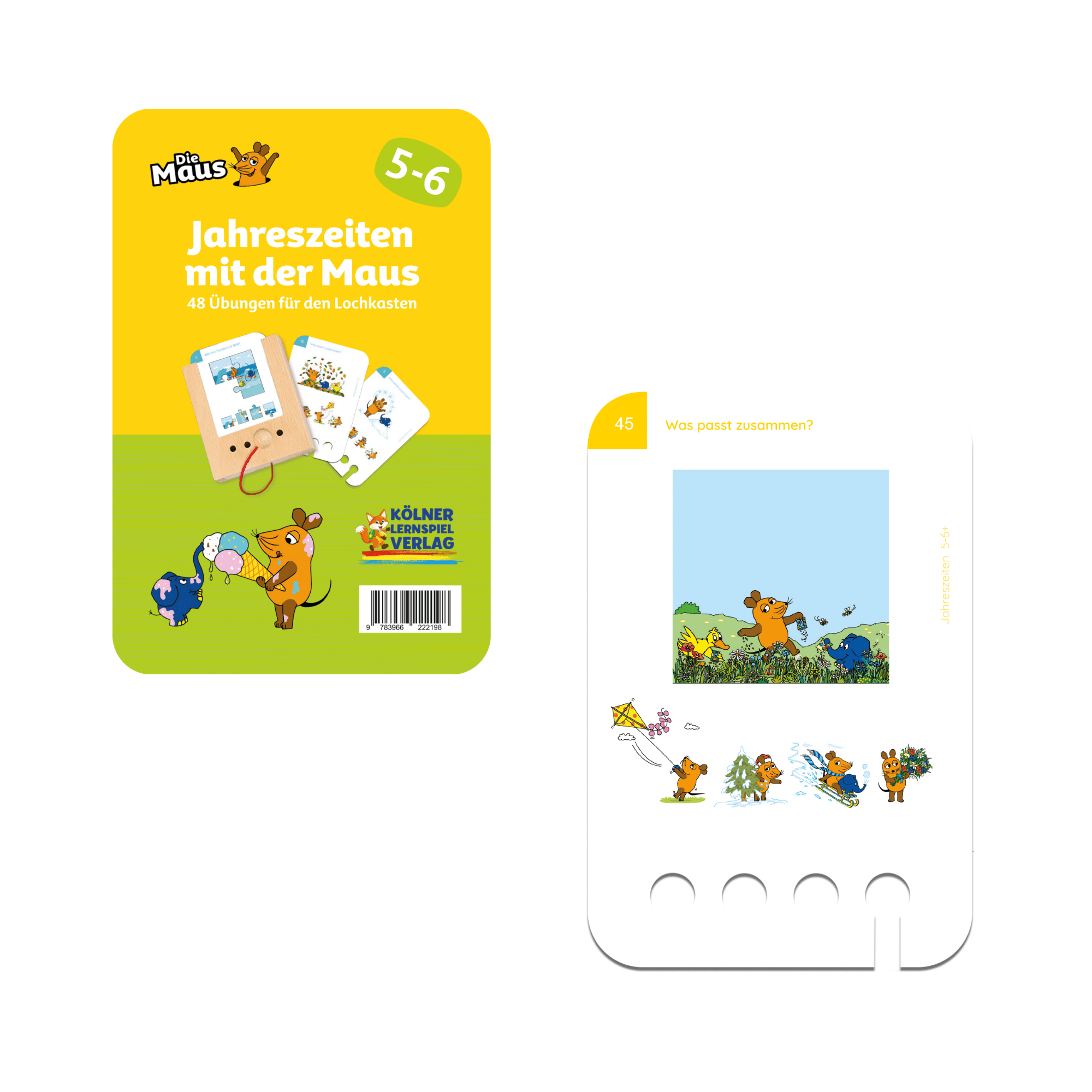 Jahreszeiten mit der Maus 5 - 6+ - Übungen für den Lochkasten Lernspielverlag - malmichmunt.com
