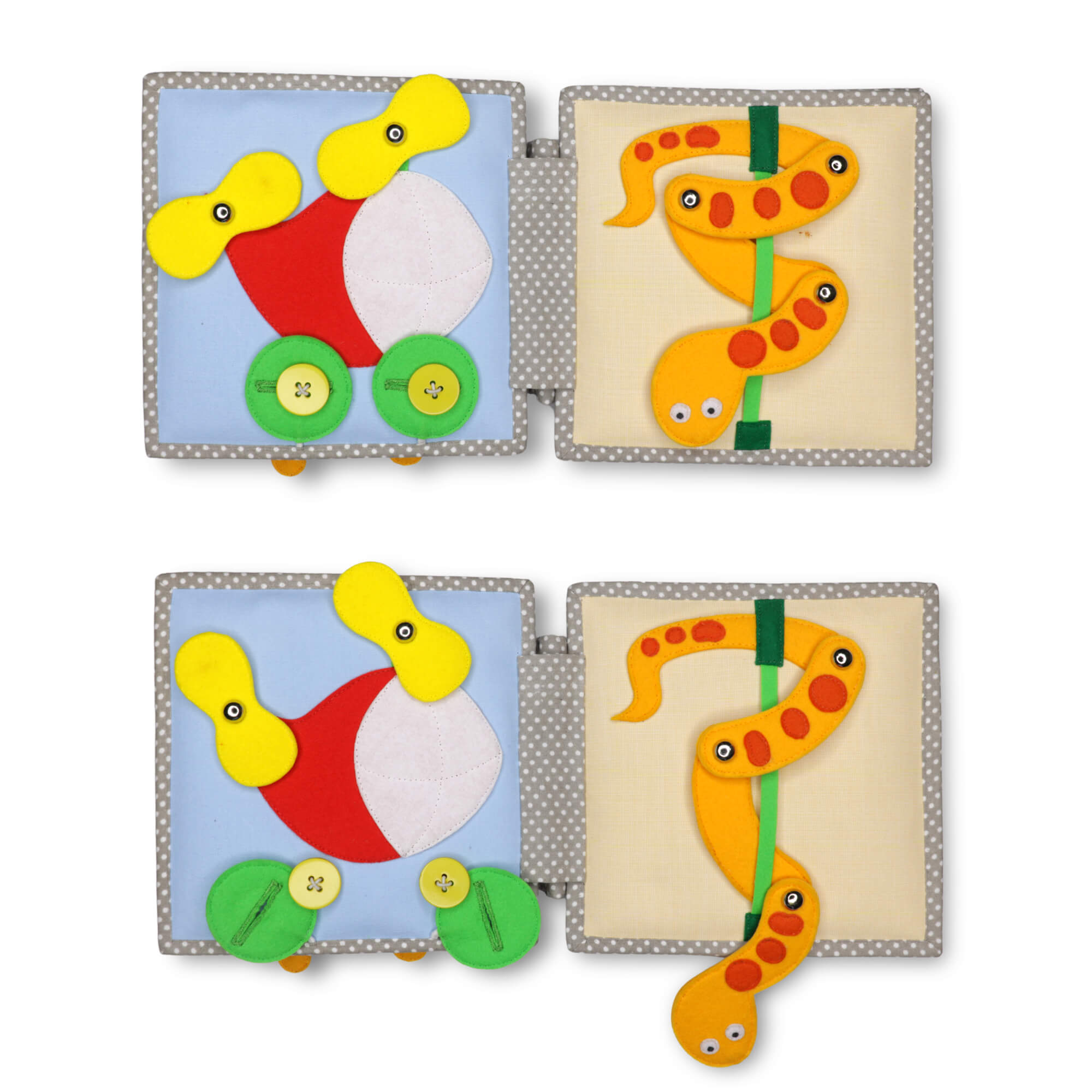 Jolly Design - Mini Quiet Book "Guck - Guck" (ab 6 Monaten) Jolly Designs - malmichmunt.com