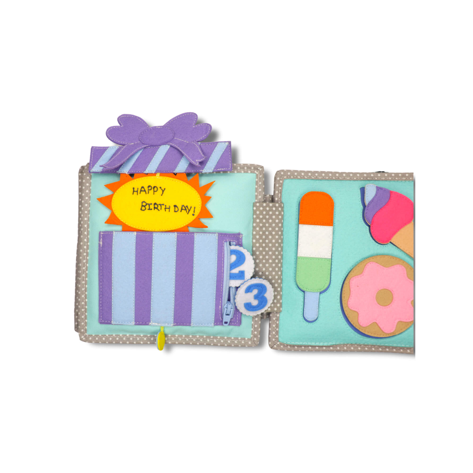 Jolly Design - Mini Quiet Book "Happy Bearsday" (ab 1 Jahr) Jolly Designs - malmichmunt.com