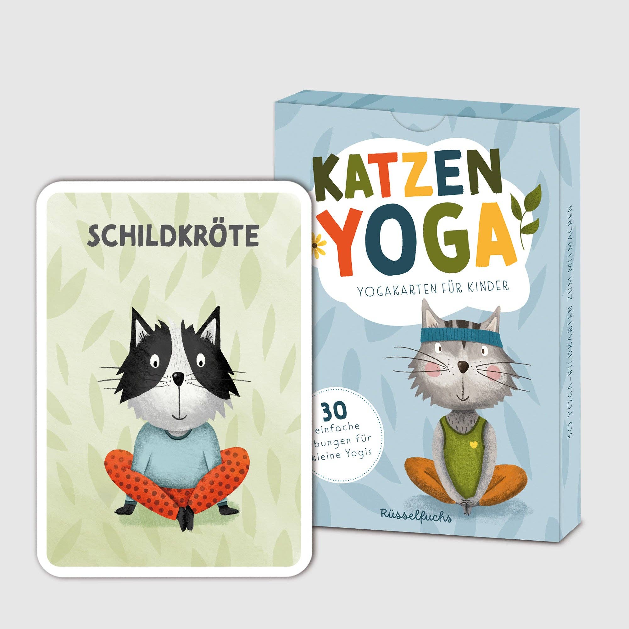 Katzenyoga – Yoga - Karten für Kinder Rüsselfuchs - malmichmunt.com