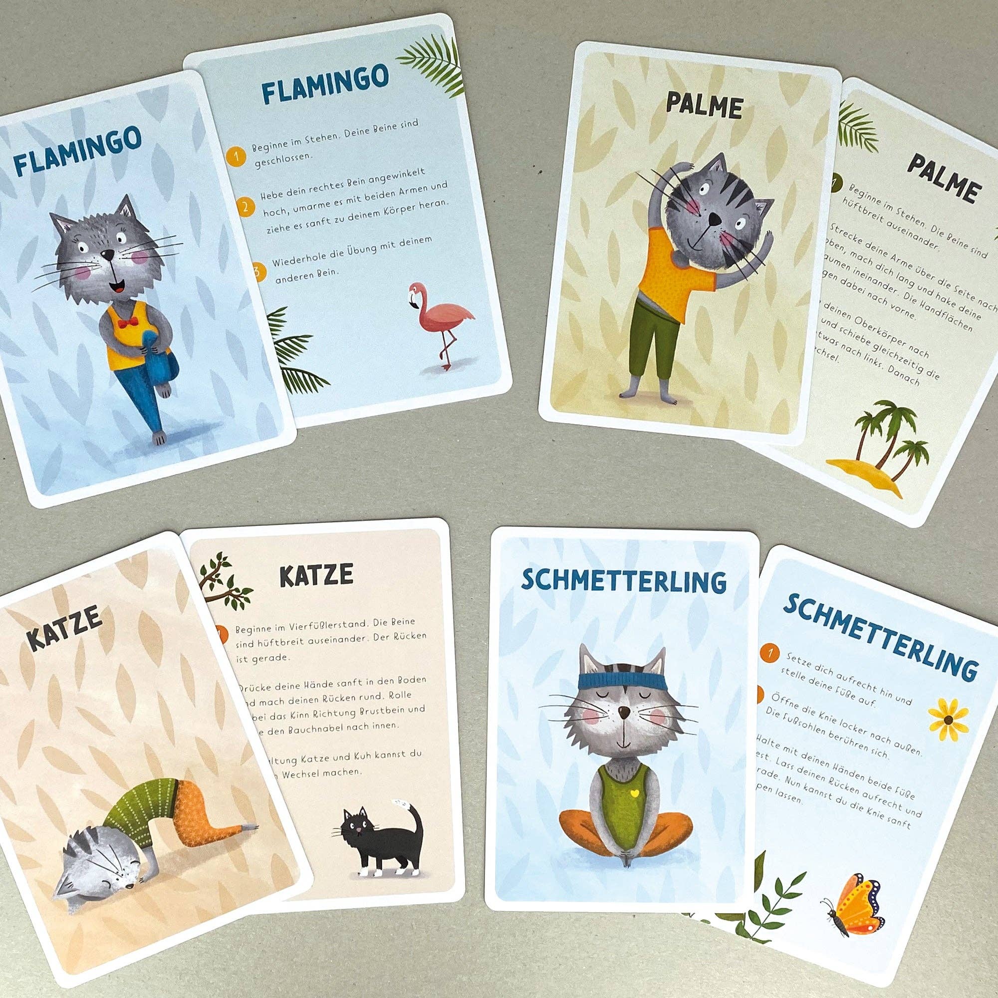 Katzenyoga – Yoga - Karten für Kinder Rüsselfuchs - malmichmunt.com