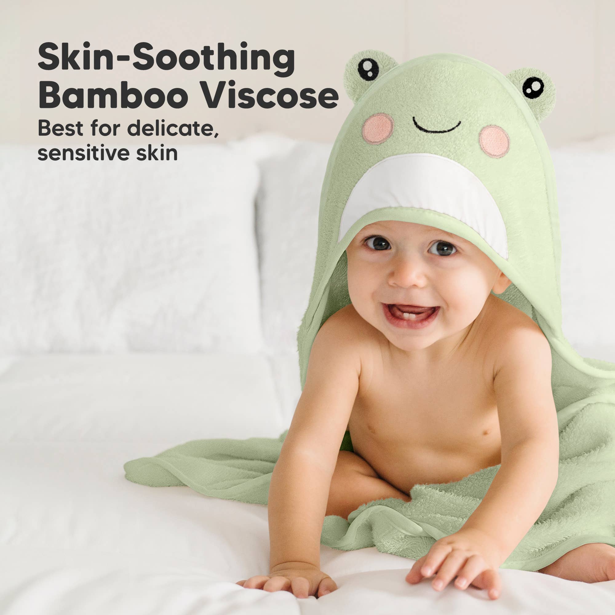 KeaBabies Kuschel-Baby Kapuzenhandtuch: Frosch KeaBabies - malmichmunt.com