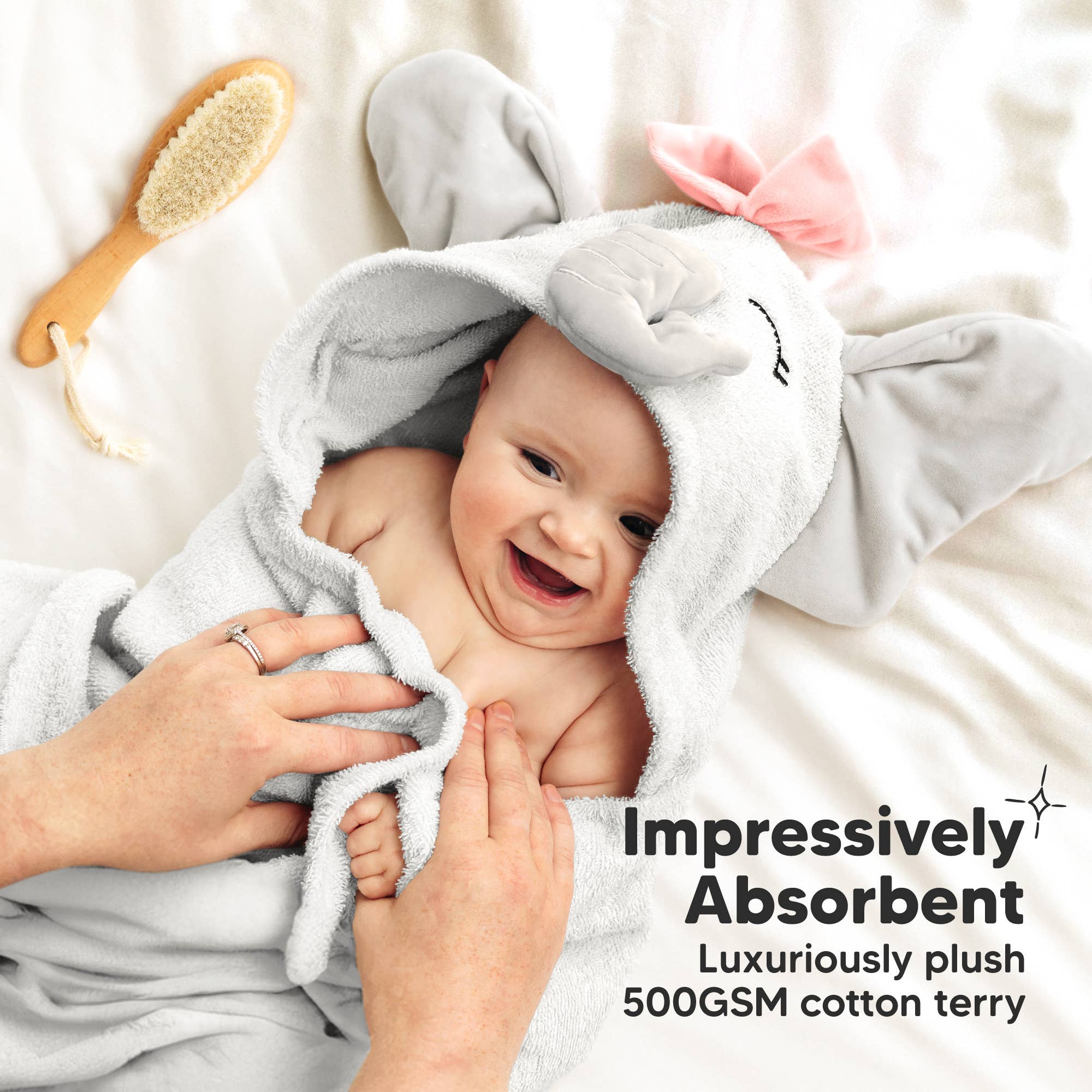 KeaBabies PlayPals Baby-Kapuzenhandtuch für Neugeborene: Ella KeaBabies - malmichmunt.com