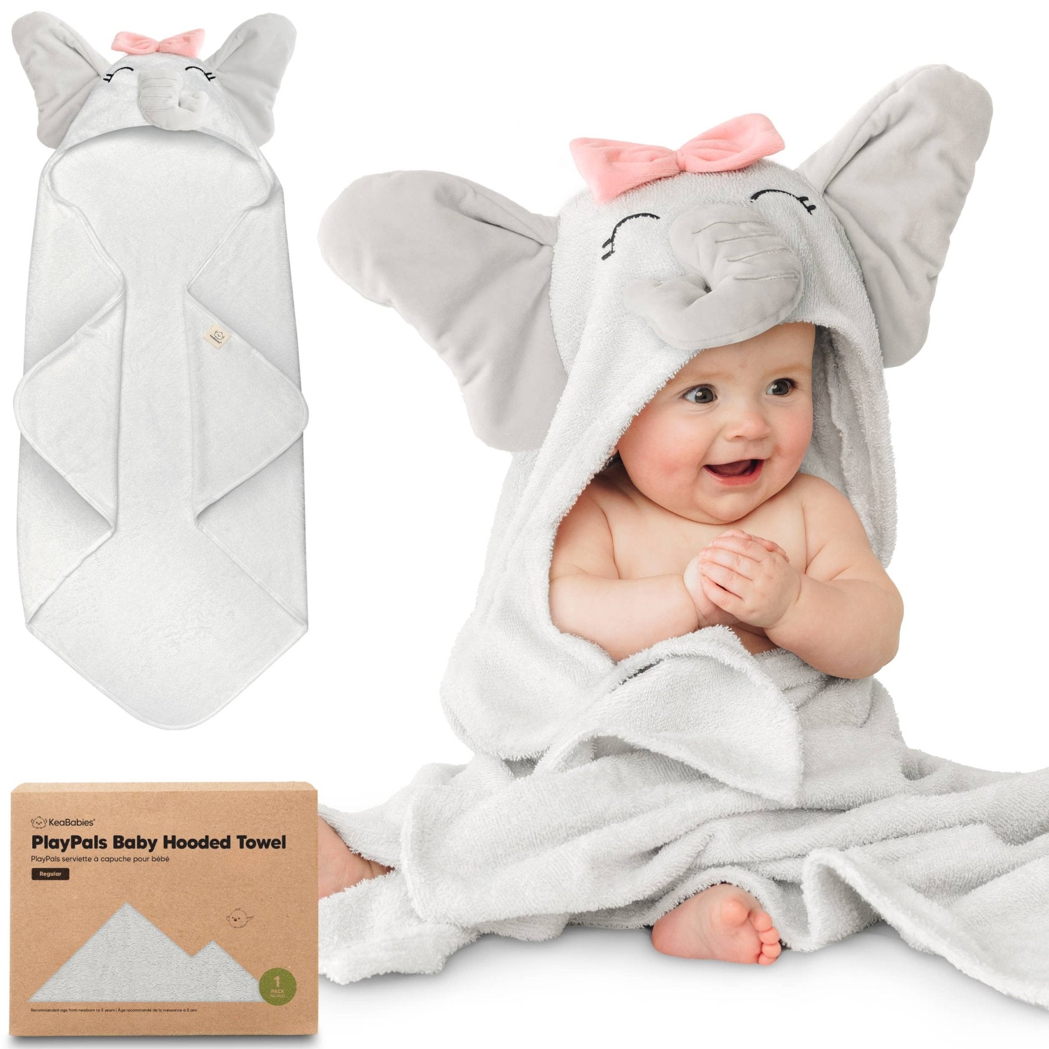 KeaBabies PlayPals Baby-Kapuzenhandtuch für Neugeborene: Ella KeaBabies - malmichmunt.com