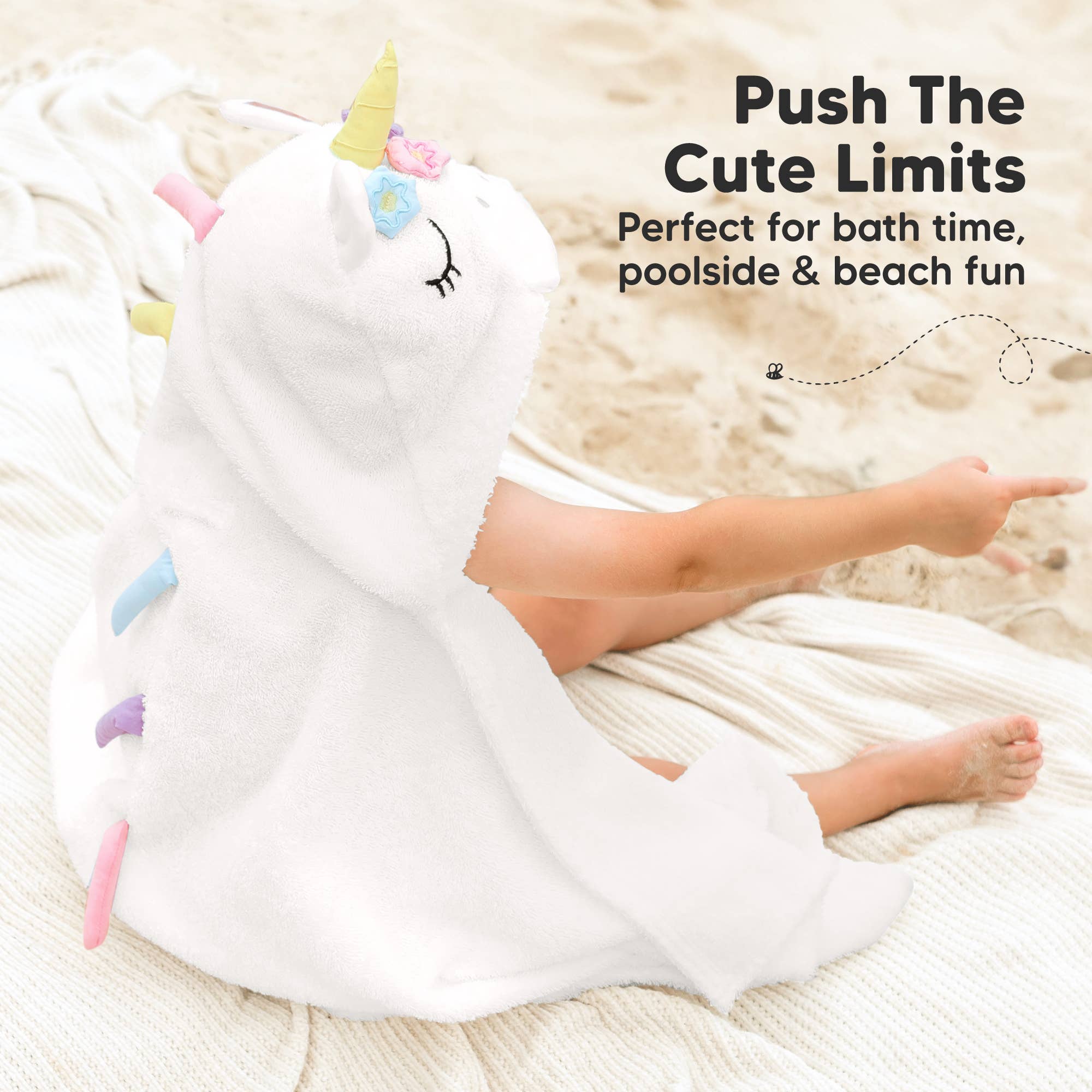 KeaBabies PlayPals Kapuzenhandtuch für Babys: Einhorn KeaBabies - malmichmunt.com