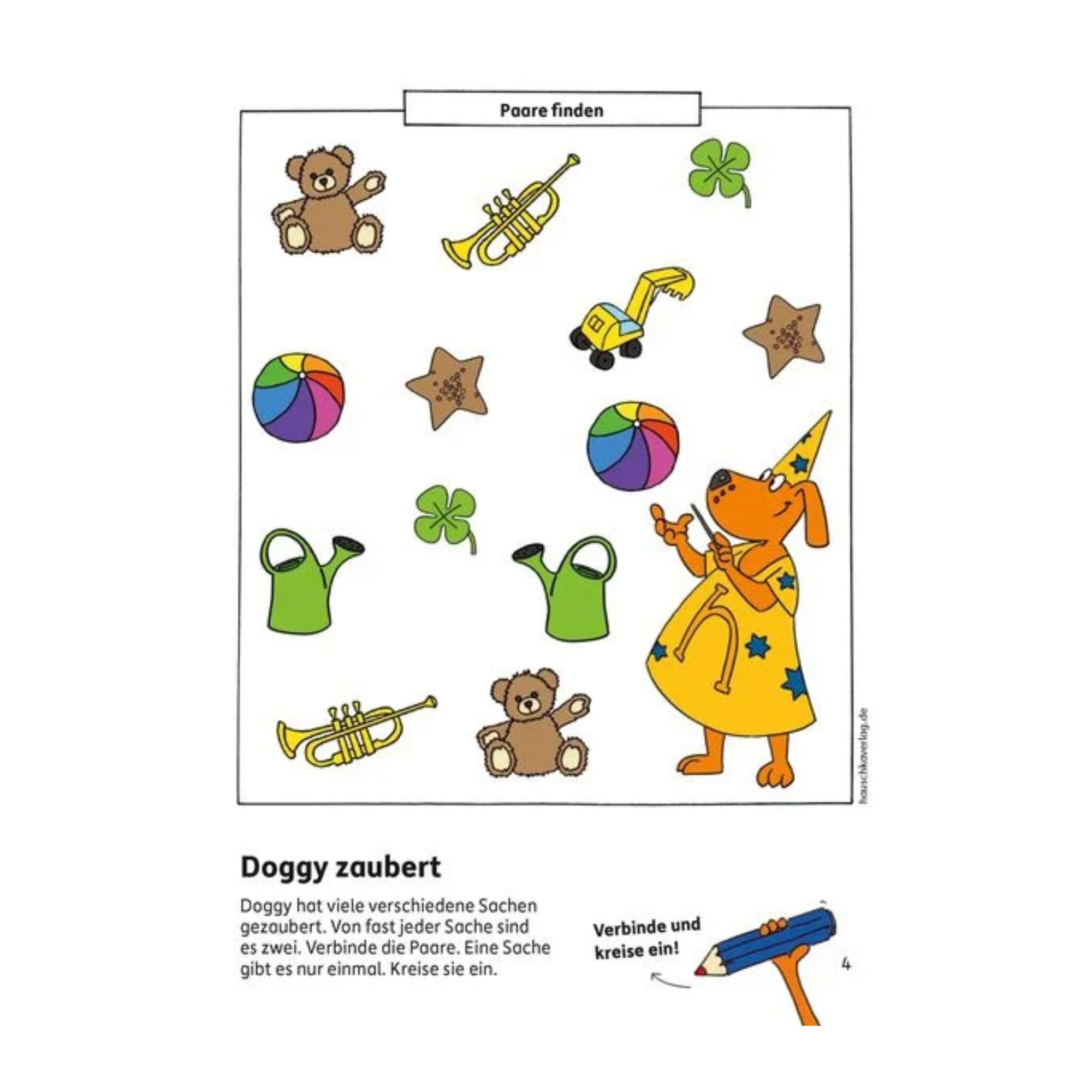 Kindergartenblock ab 4 Jahre - Kombinieren, rätseln, Fehler finden Nr. 609 Hauschka Verlag - malmichmunt.com