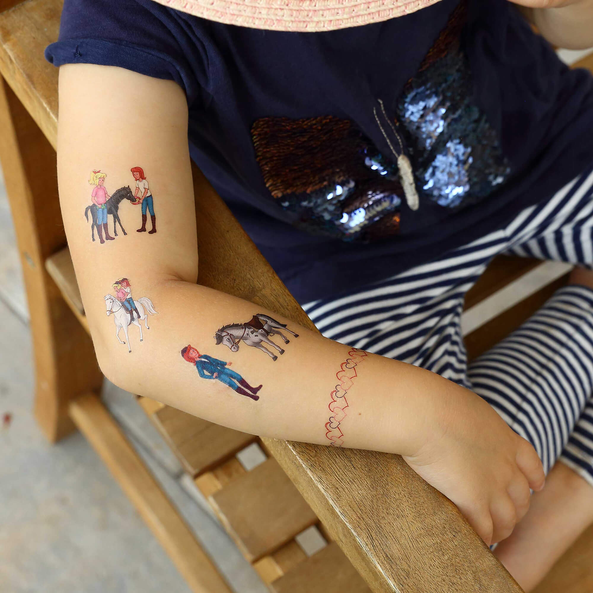 Kindertattoo Bibi und Tina Papierdrachen - malmichmunt.com