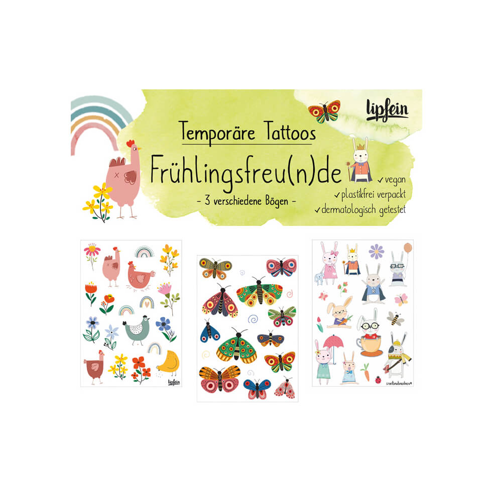 Kindertattoo Frühlingsfreunde Jeka - malmichmunt.com
