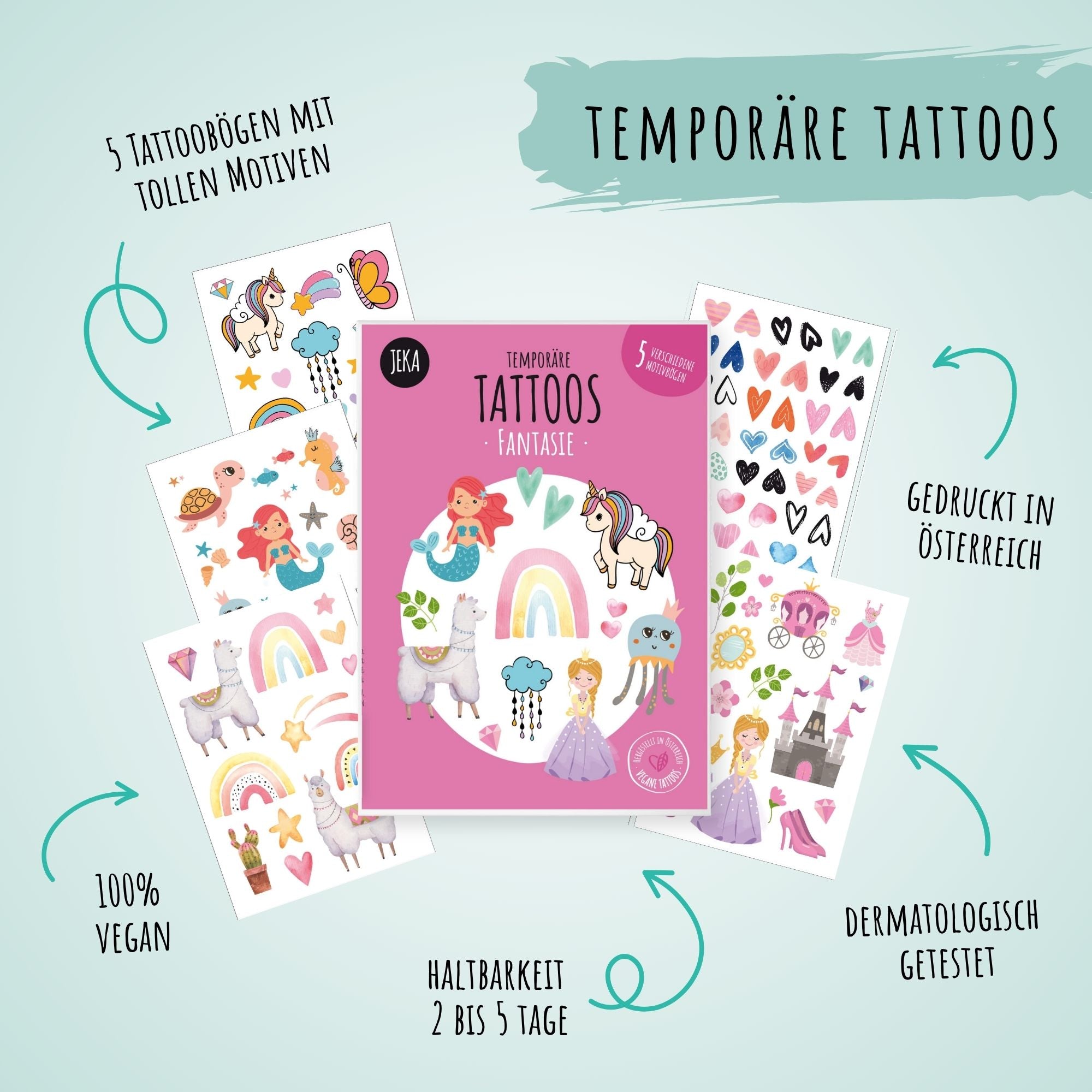 Kindertattoo - Set Fantasie Jeka - malmichmunt.com