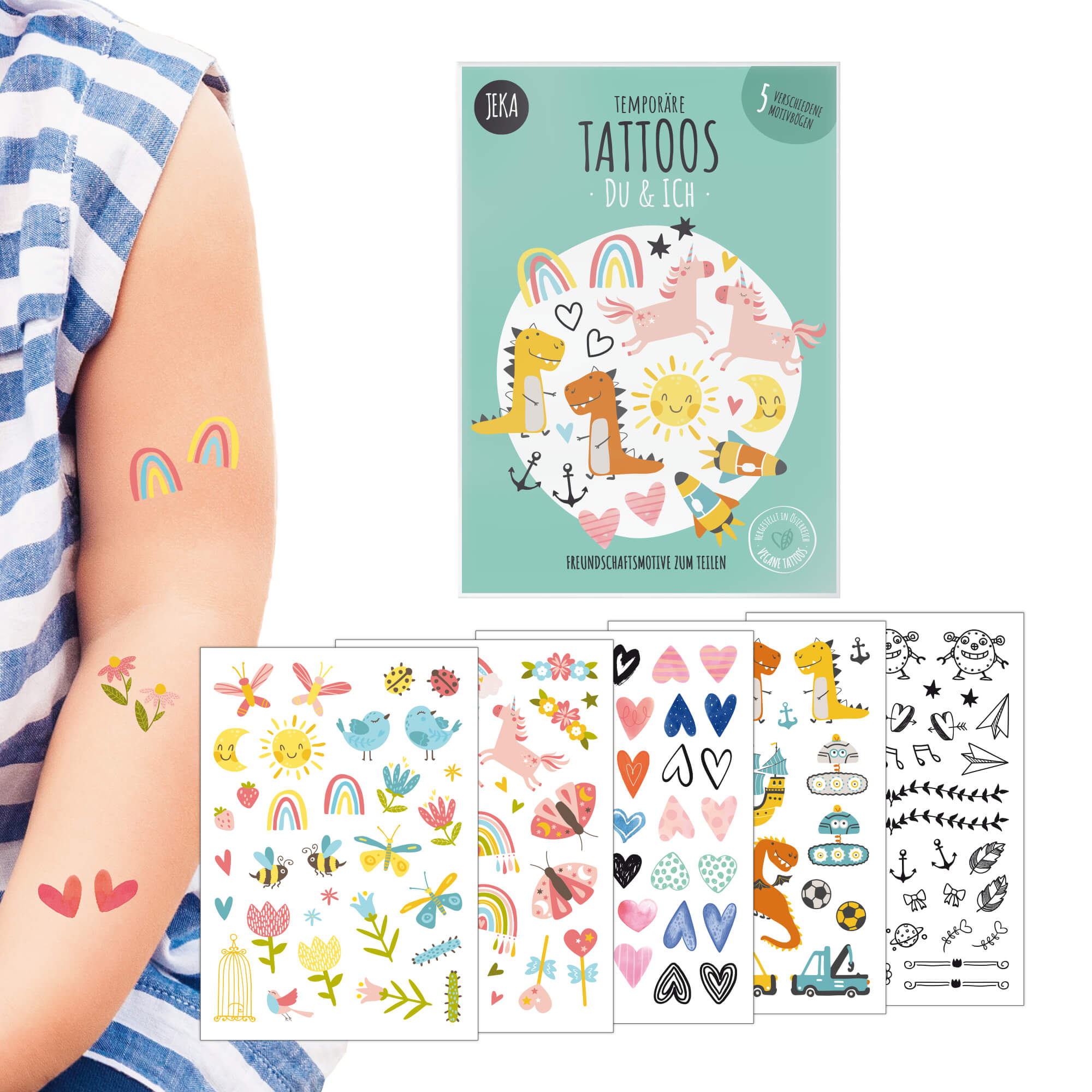 Kindertattoo - Set Freundschaftstattoos Du & Ich Jeka - malmichmunt.com