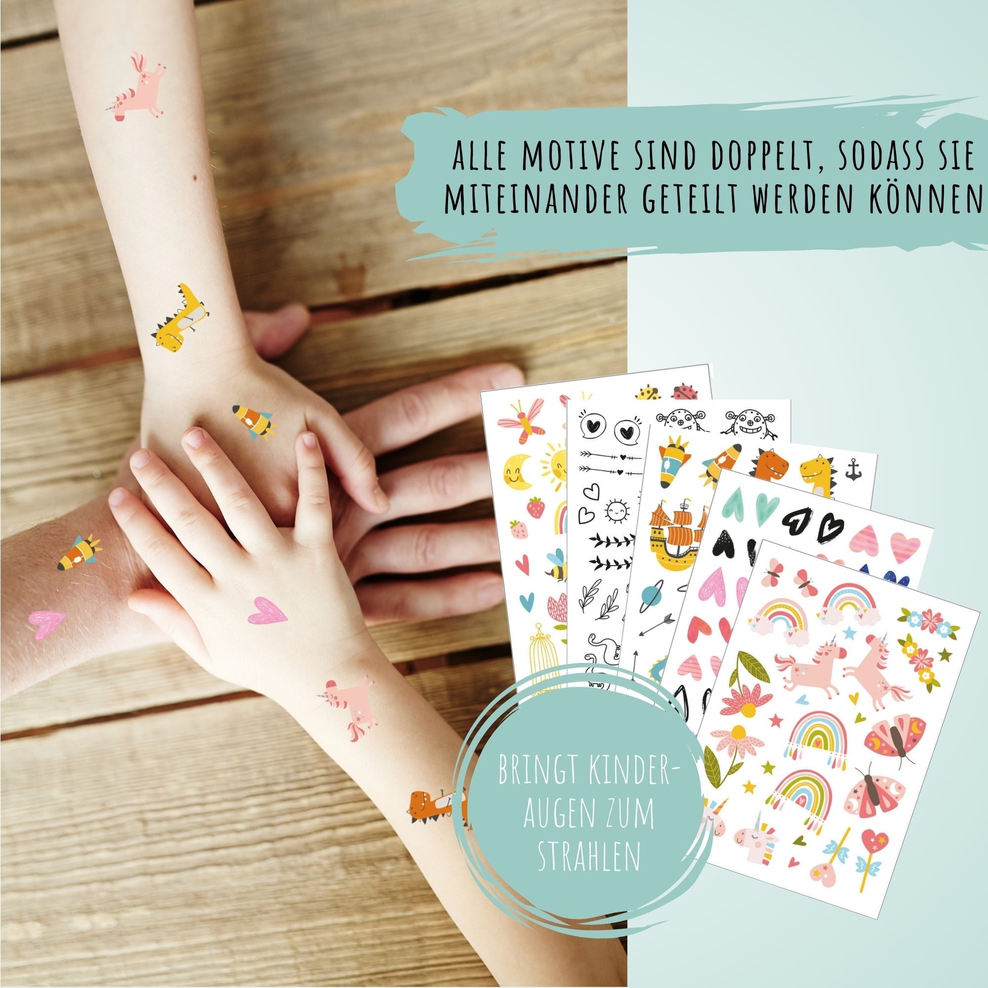 Kindertattoo - Set Freundschaftstattoos Du & Ich Jeka - malmichmunt.com