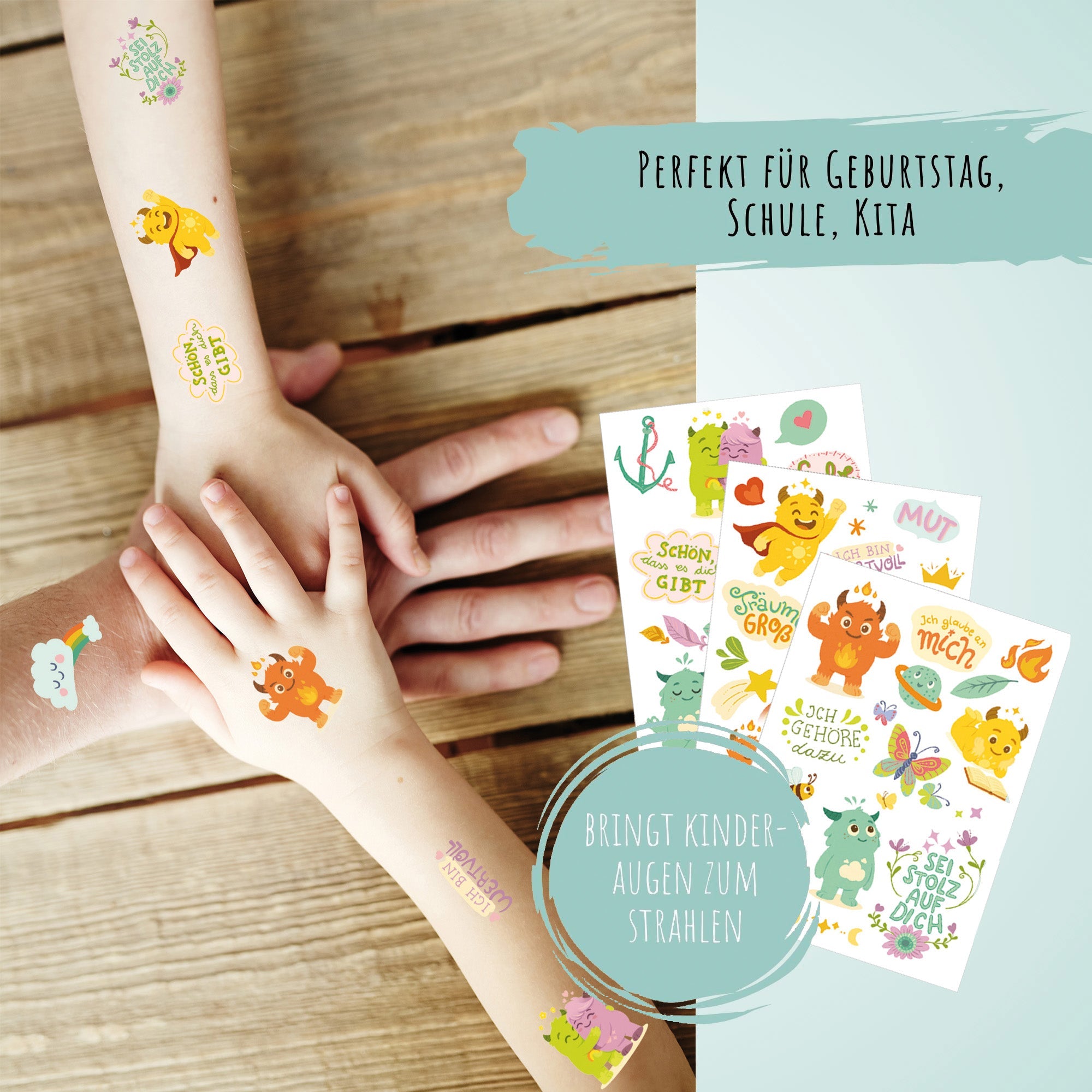 Kindertattoo Set Mutmachbande Jeka - malmichmunt.com