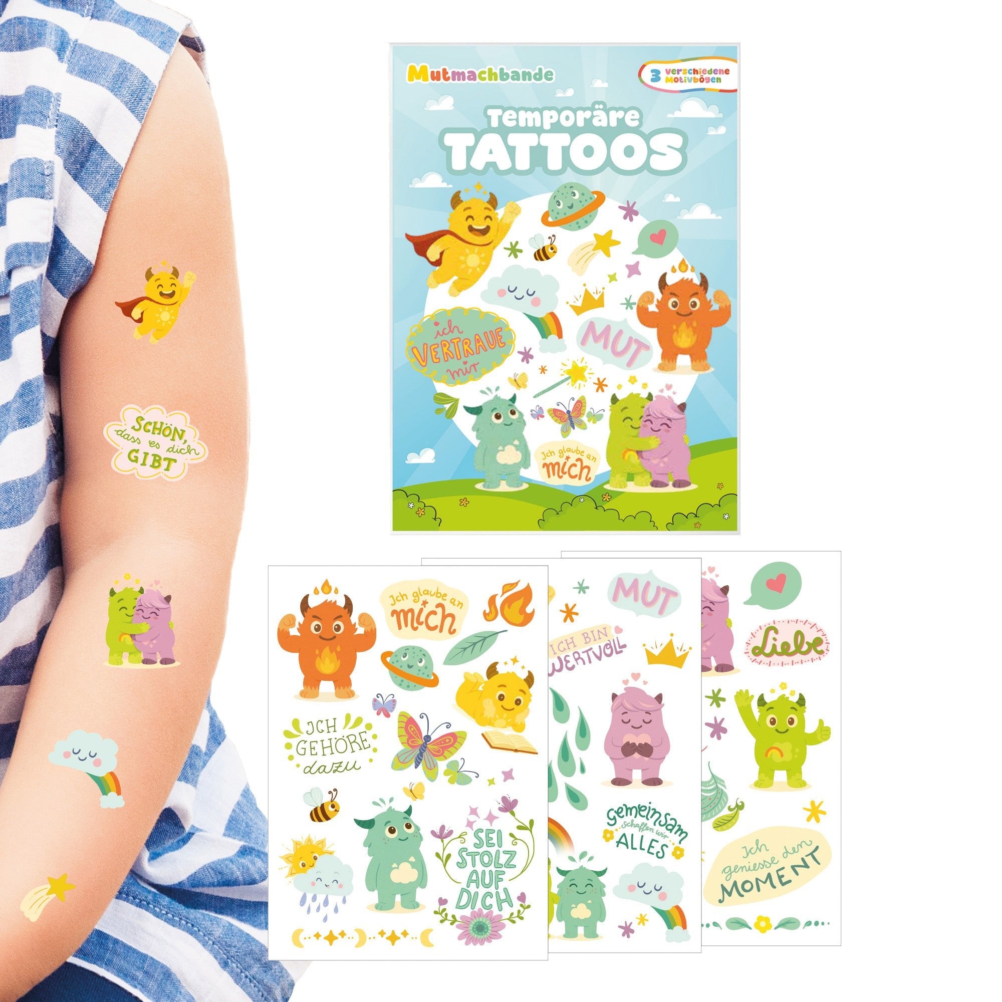 Kindertattoo Set Mutmachbande Jeka - malmichmunt.com