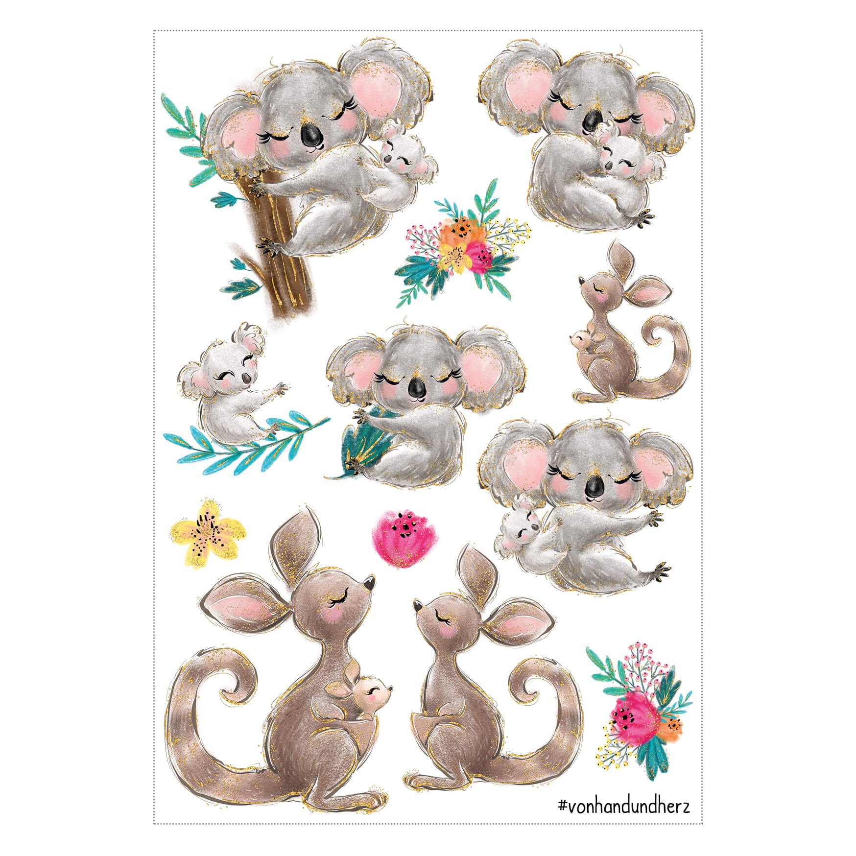 Kindertattoo Süße Freunde Jeka - malmichmunt.com