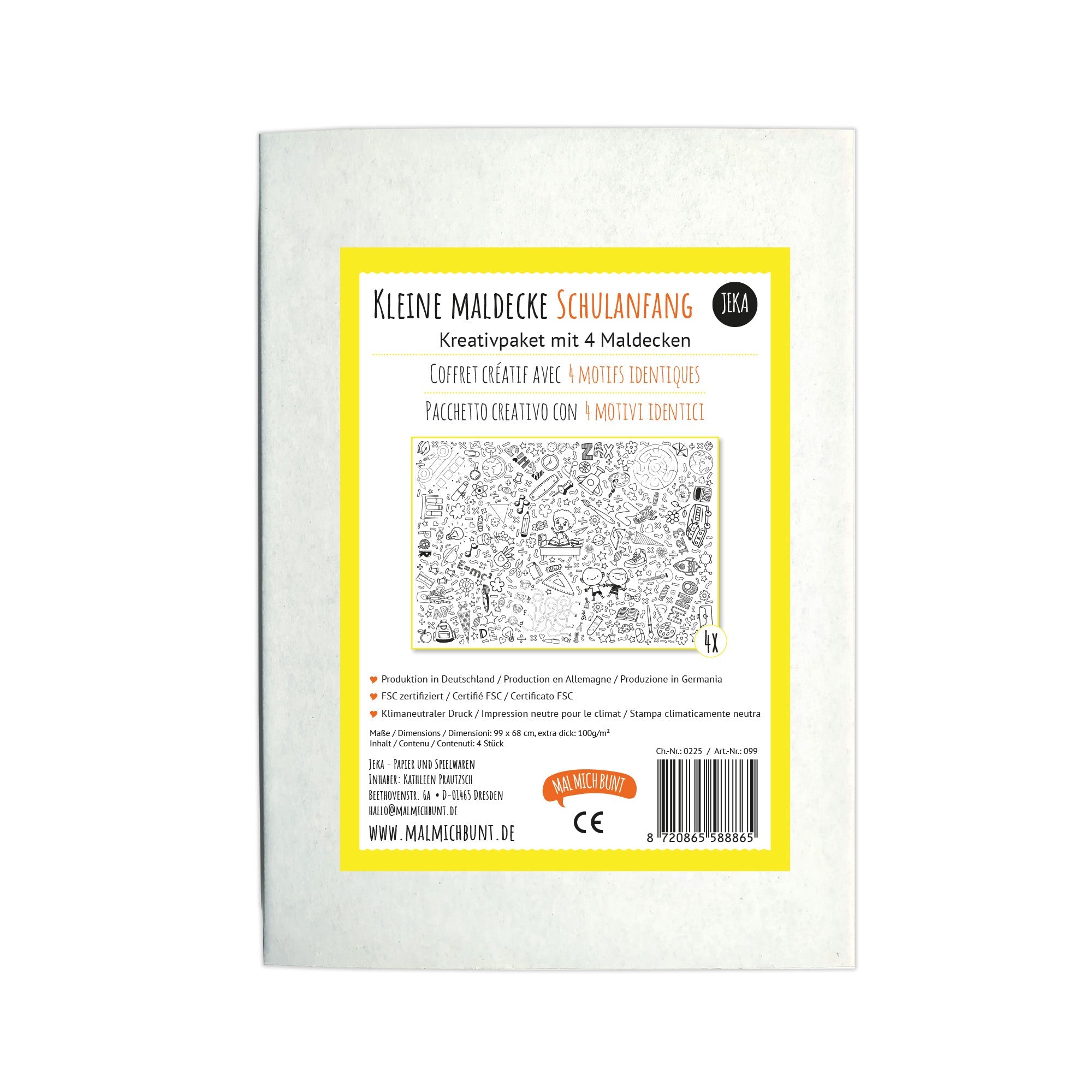 Kleine Maldecke 4er Paket Schulanfang Jeka - malmichmunt.com
