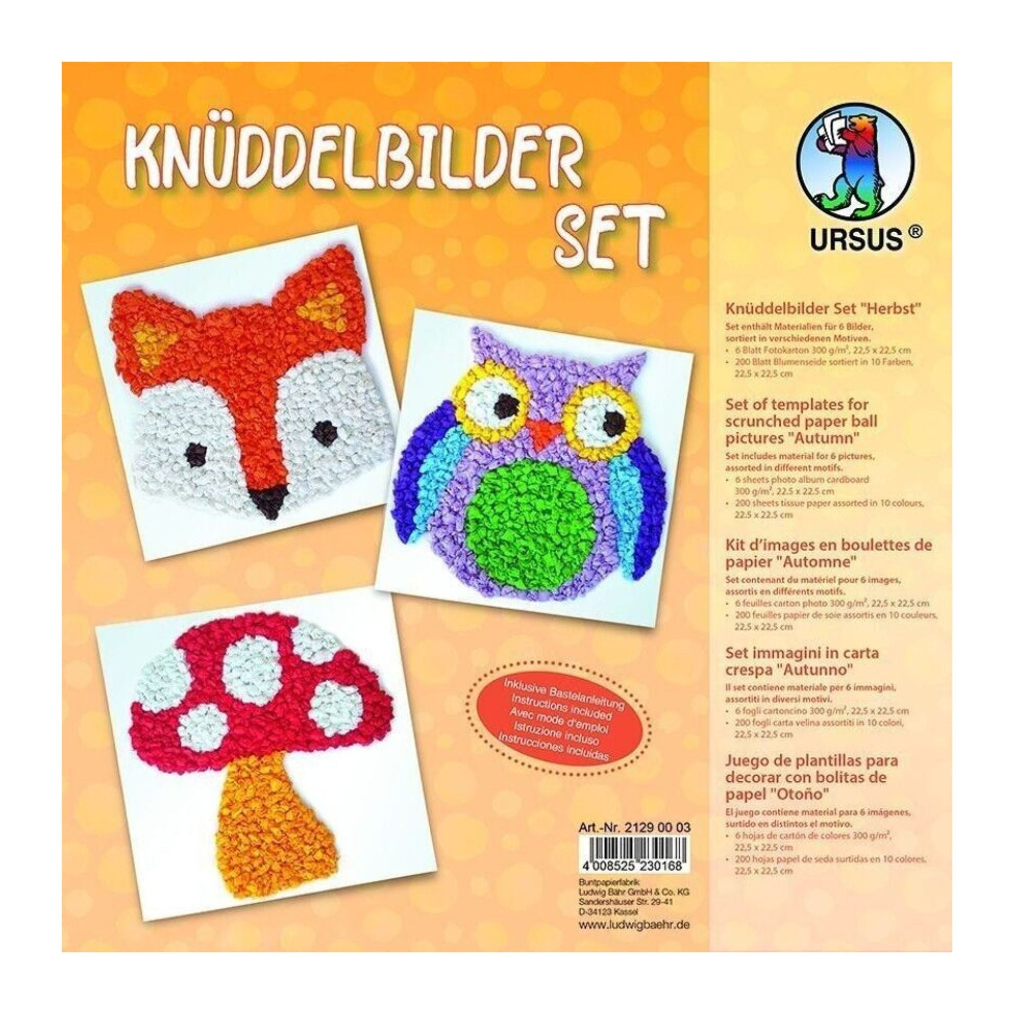 Knüddelbilder - Set "Herbst" Ursus - malmichmunt.com