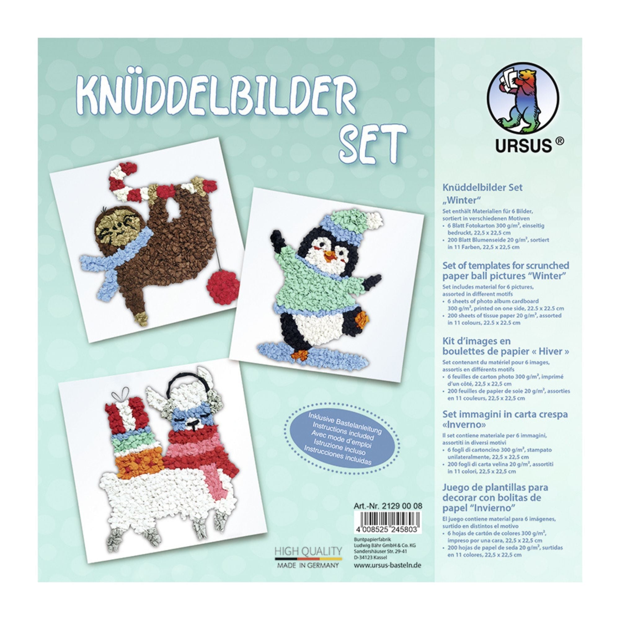 Knüddelbilder - Set "Winter" Ursus - malmichmunt.com