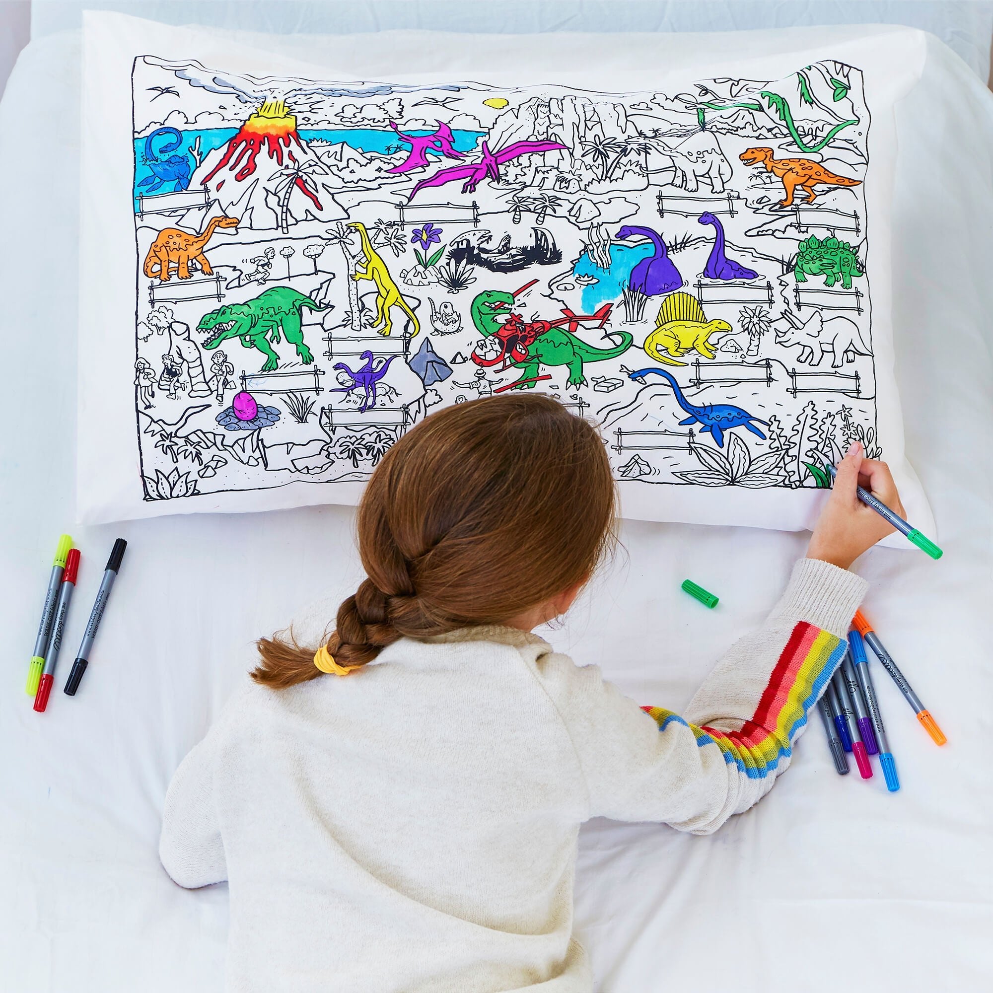 Kopfkissen zum Ausmalen Dinosaurier EatSleepDoddle - malmichmunt.com