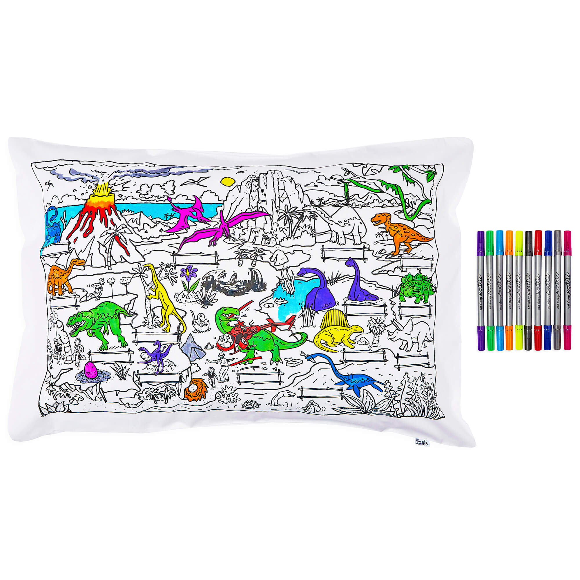 Kopfkissen zum Ausmalen Dinosaurier EatSleepDoddle - malmichmunt.com
