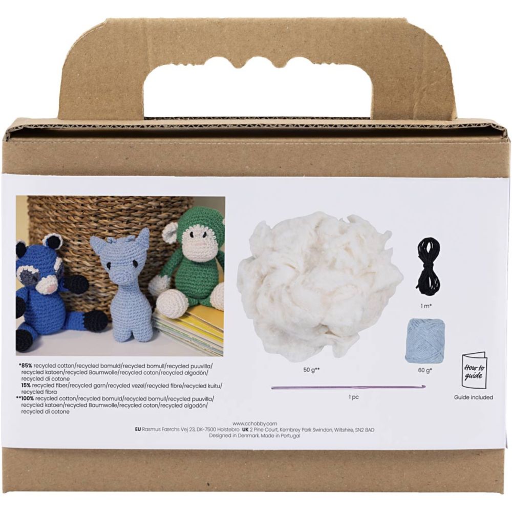 Kreativ Set Amigurumi – Süße Giraffe in Hellblau häkeln Creativ Company - malmichmunt.com