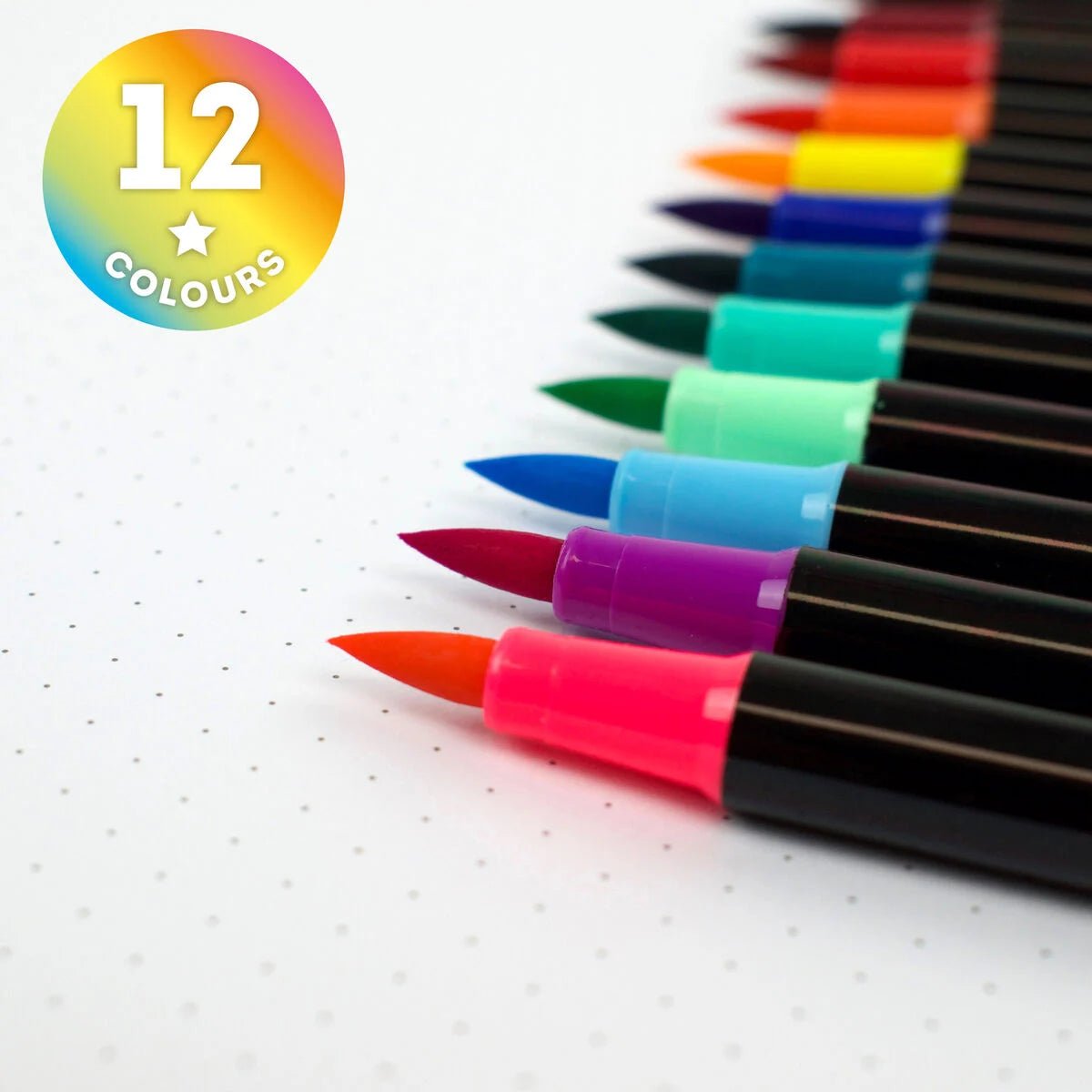 Legami 12 Filzstifte mit Pinselspitze - Bright Colours Legami - malmichmunt.com