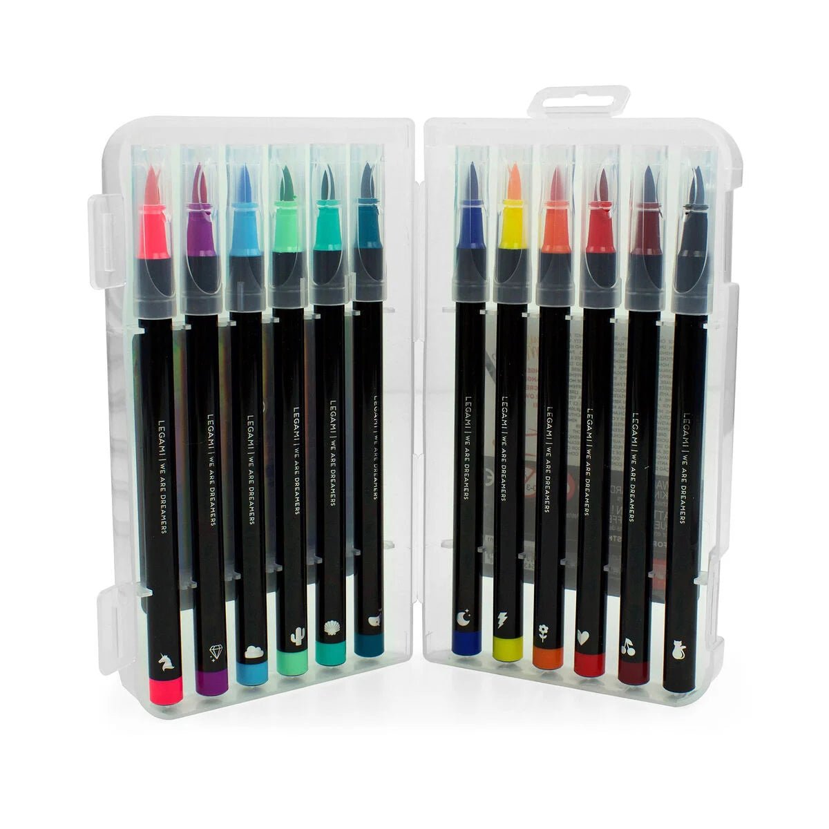 Legami 12 Filzstifte mit Pinselspitze - Bright Colours Legami - malmichmunt.com