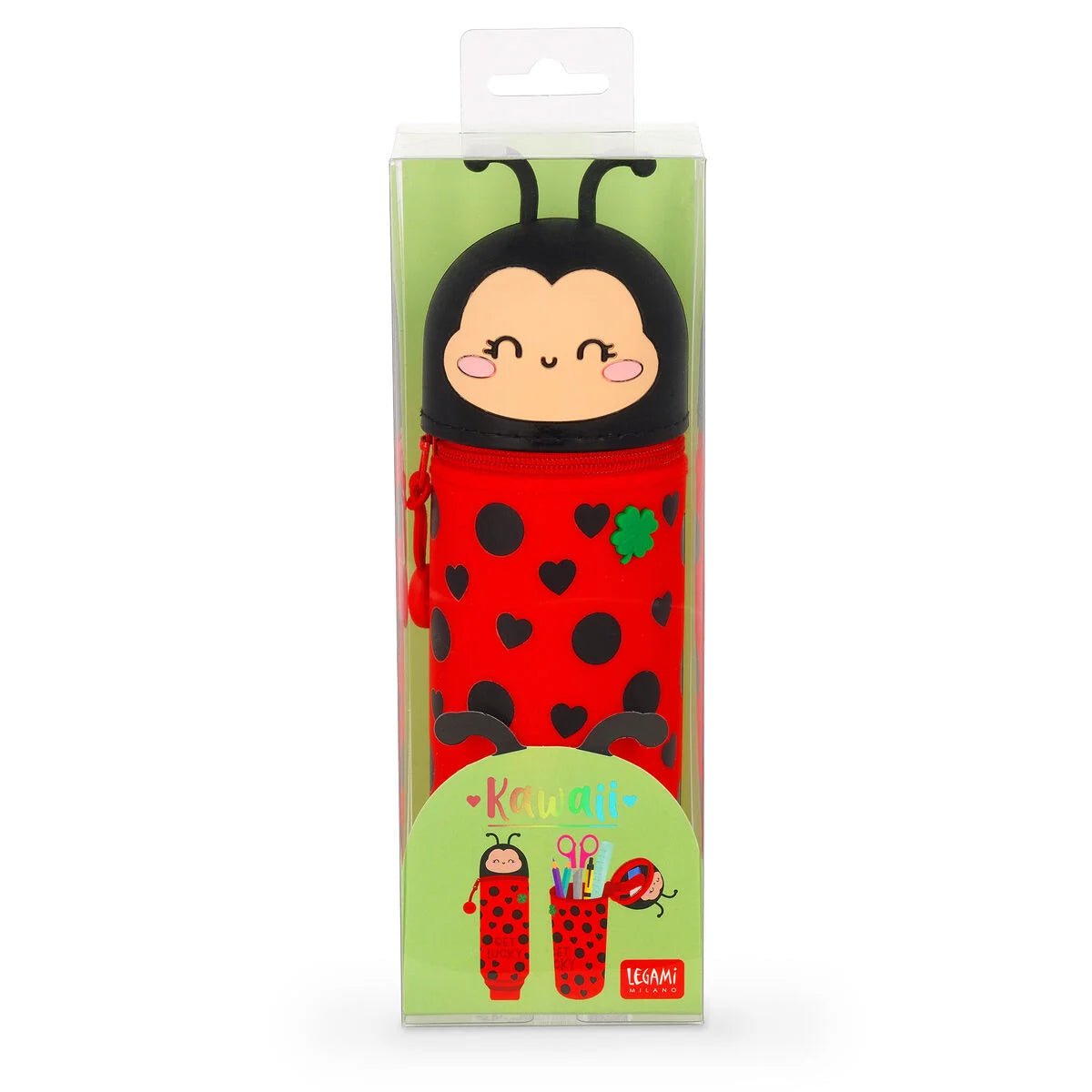 Legami 2 - in - 1 - Federmäppchen aus Silikon - Marienkäfer Legami - malmichmunt.com