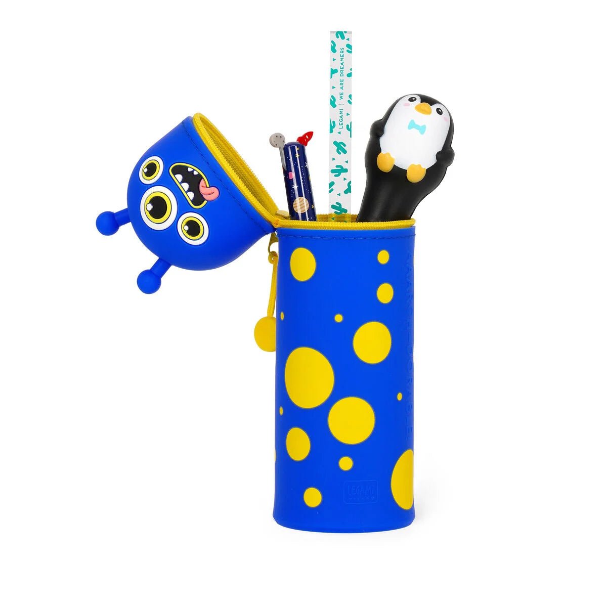 Legami 2 - in - 1 - Federmäppchen aus Silikon - Monster Legami - malmichmunt.com