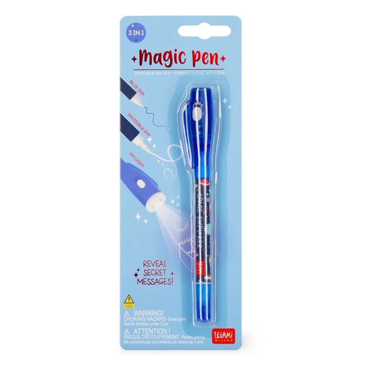 Legami Magic Pen - Stift mit Unsichtbarer Tinte Weltraum Legami - malmichmunt.com