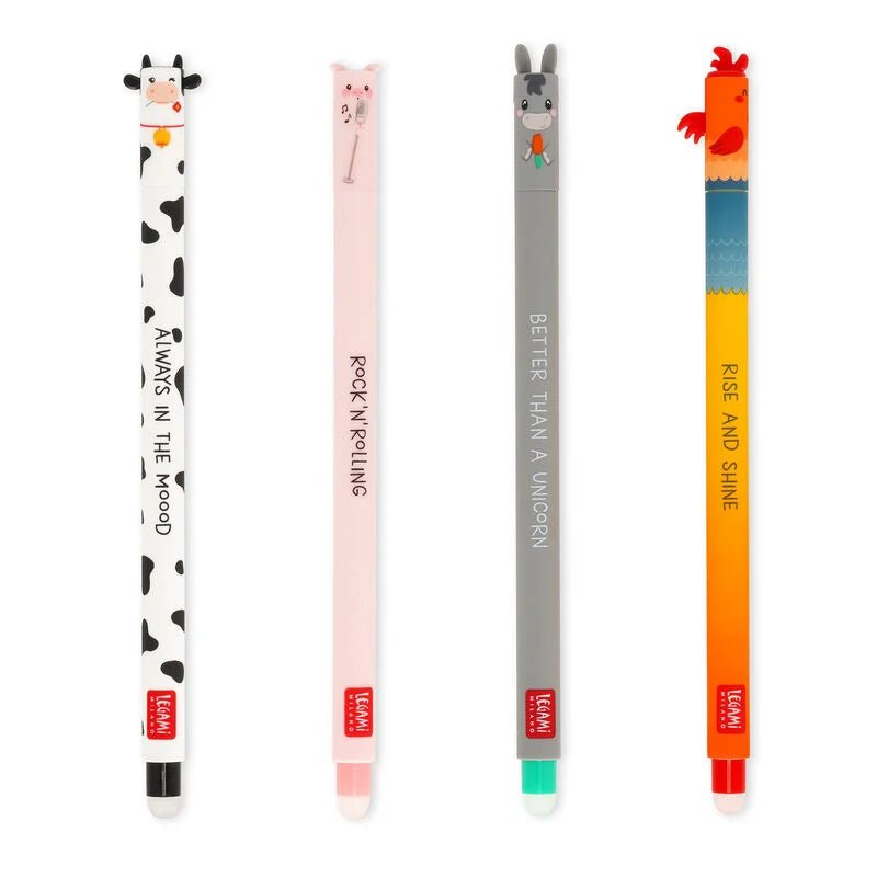 Legami Set Farm mit 4 Löschbaren Gelstiften Legami - malmichmunt.com