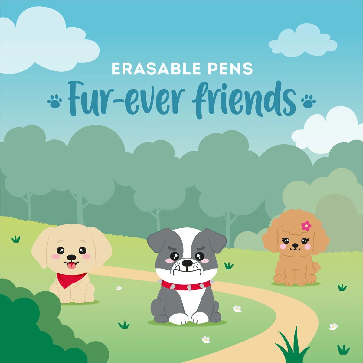 Legami Set mit 3 Löschbaren Gelstiften - Fur - ever Friends Legami - malmichmunt.com