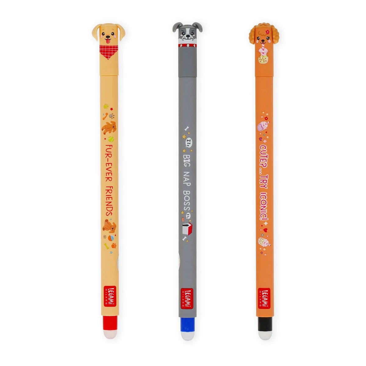 Legami Set mit 3 Löschbaren Gelstiften - Fur - ever Friends Legami - malmichmunt.com