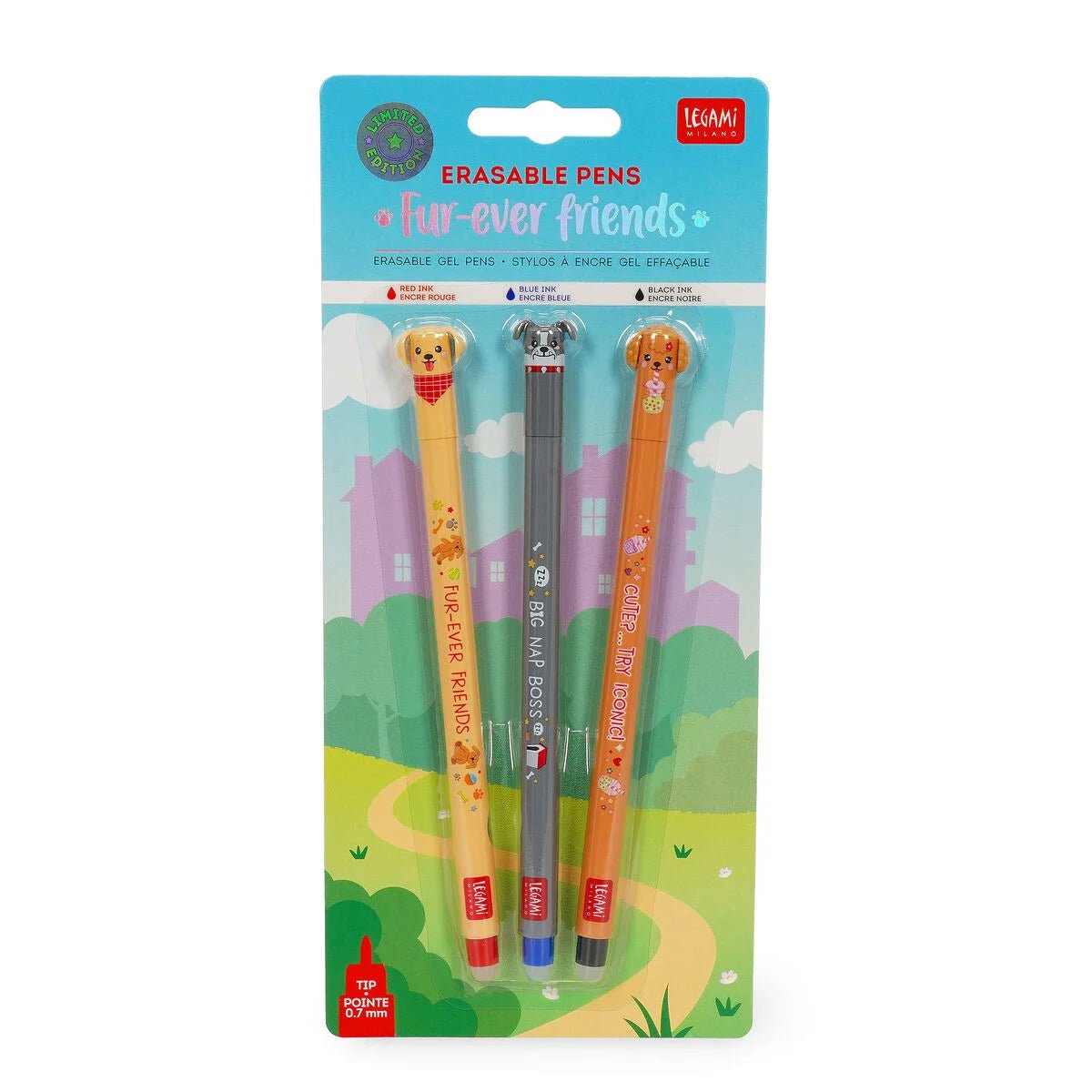 Legami Set mit 3 Löschbaren Gelstiften - Fur - ever Friends Legami - malmichmunt.com