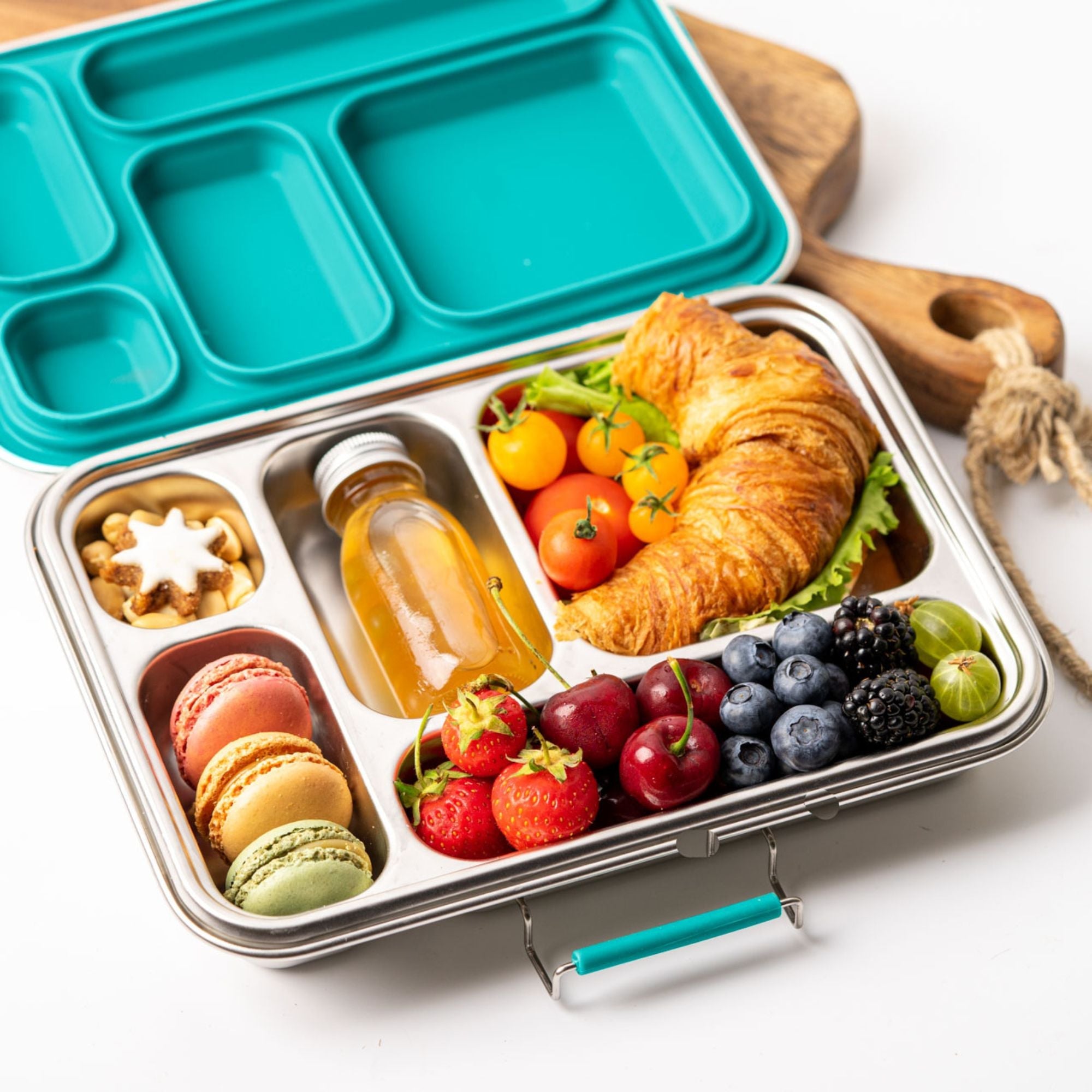 LEKKABOX® Edelstahl Brotdose Grande - Petrol Lekkabox - malmichmunt.com