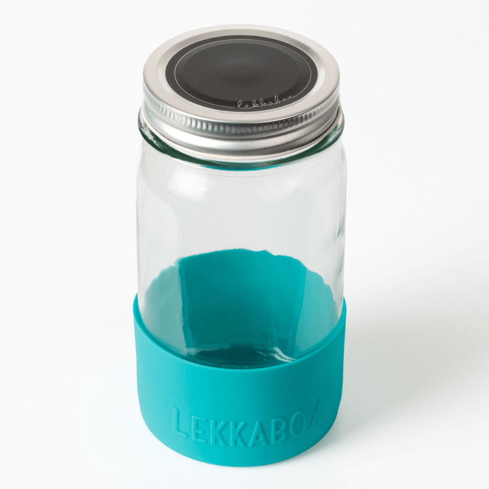 LEKKABOX® Meal Prep Glas mit Bumper, 500ml - Ocean Lekkabox - malmichmunt.com